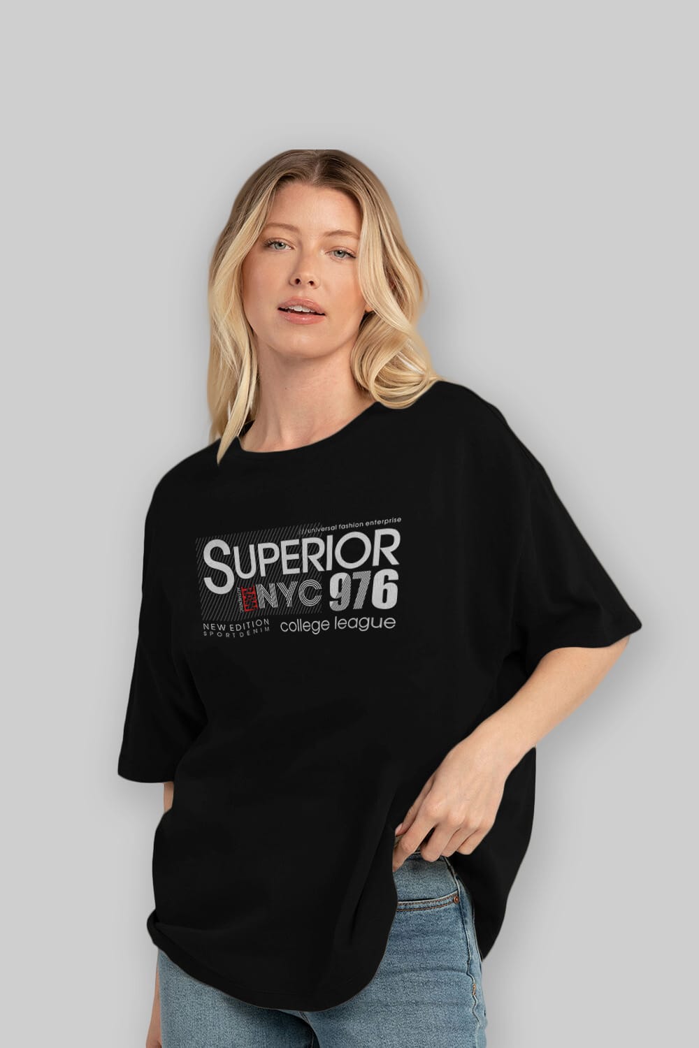 Superior 976 Ön Baskılı Oversize t-shirt Erkek Kadın Unisex