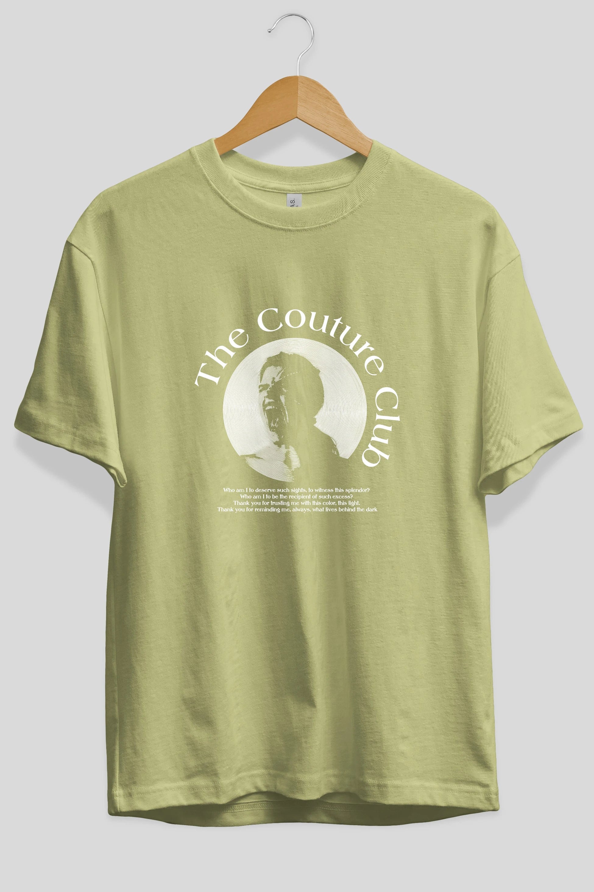 The Couture Club Ön Baskılı Oversize t-shirt Erkek Kadın Unisex