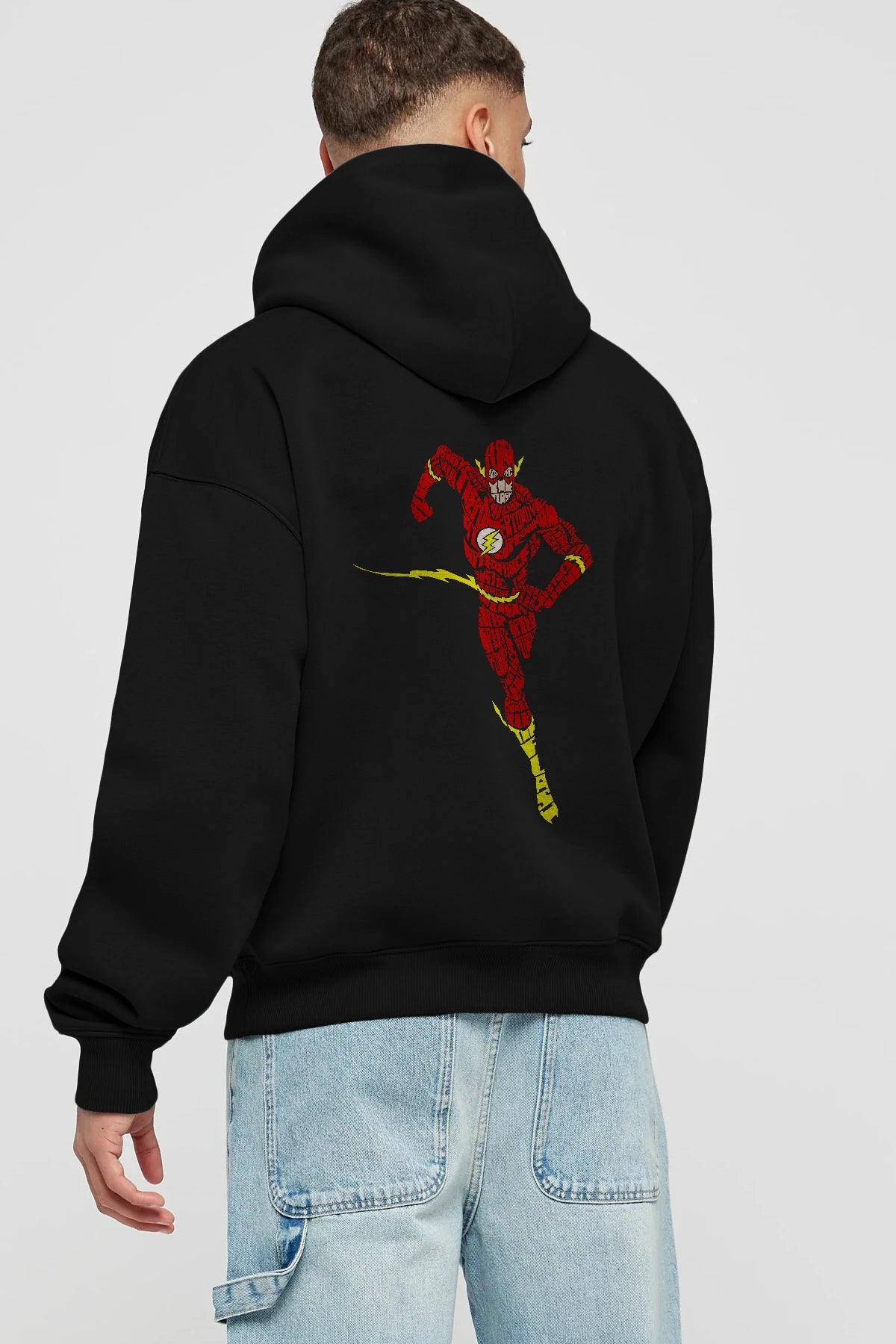 The Flash Arka Baskılı Hoodie Oversize Kapüşonlu Sweatshirt Erkek Kadın Unisex