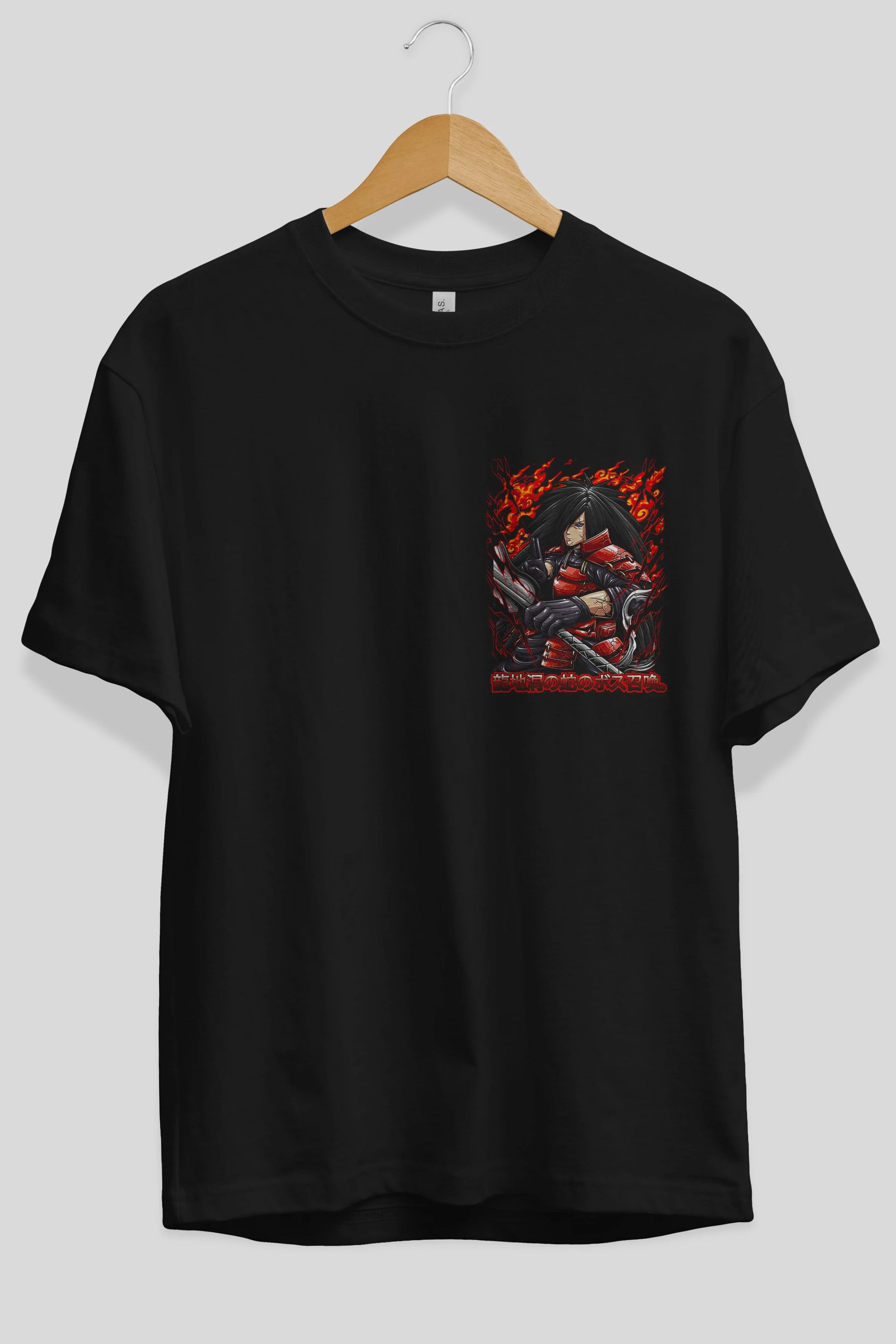 NARUTO (12) Ön Sol Baskılı Oversize t-shirt Erkek Kadın Unisex %100 Pamuk Bisiklet Yaka tişort