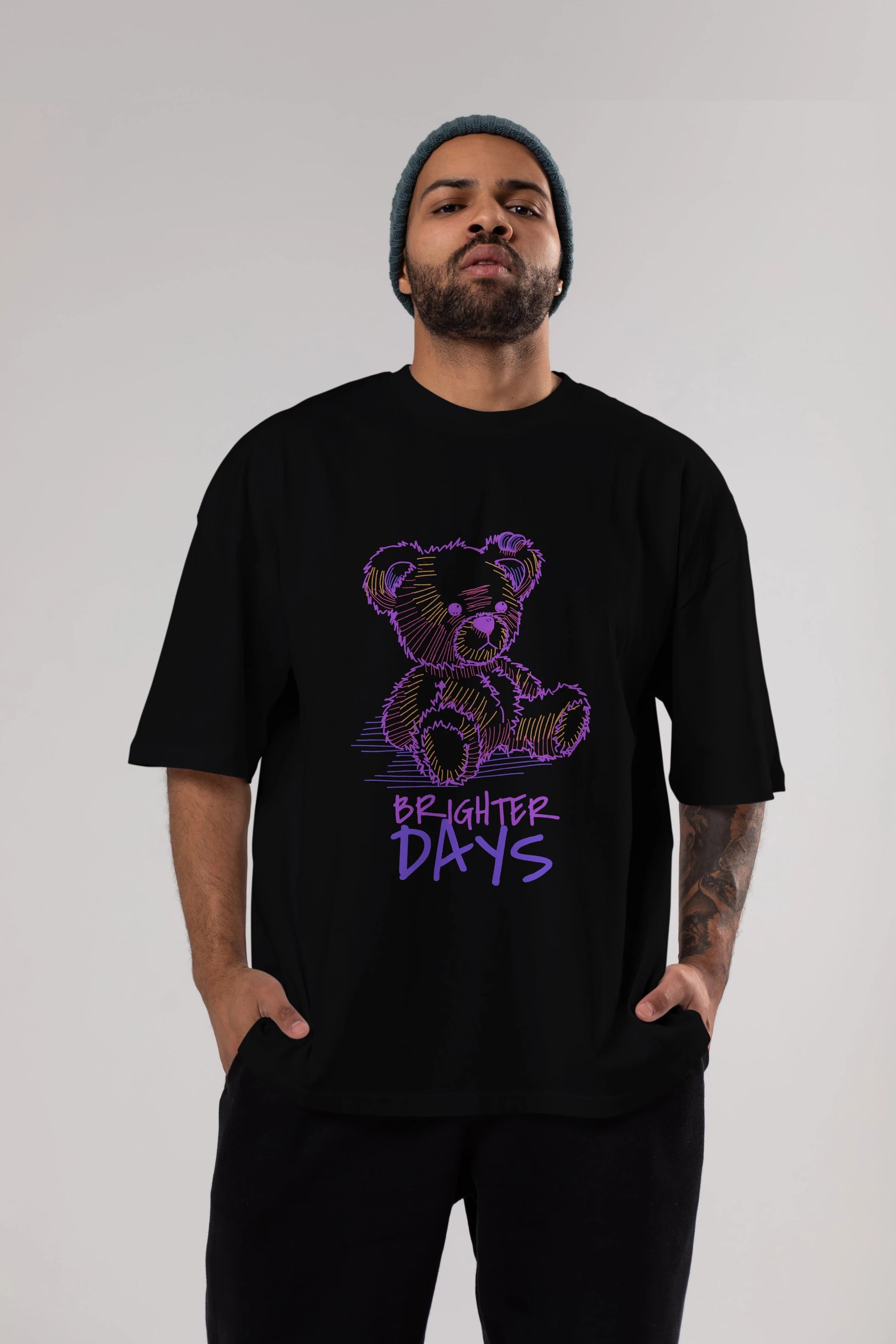 Brighter Days Ön Baskılı Oversize t-shirt Erkek Kadın Unisex