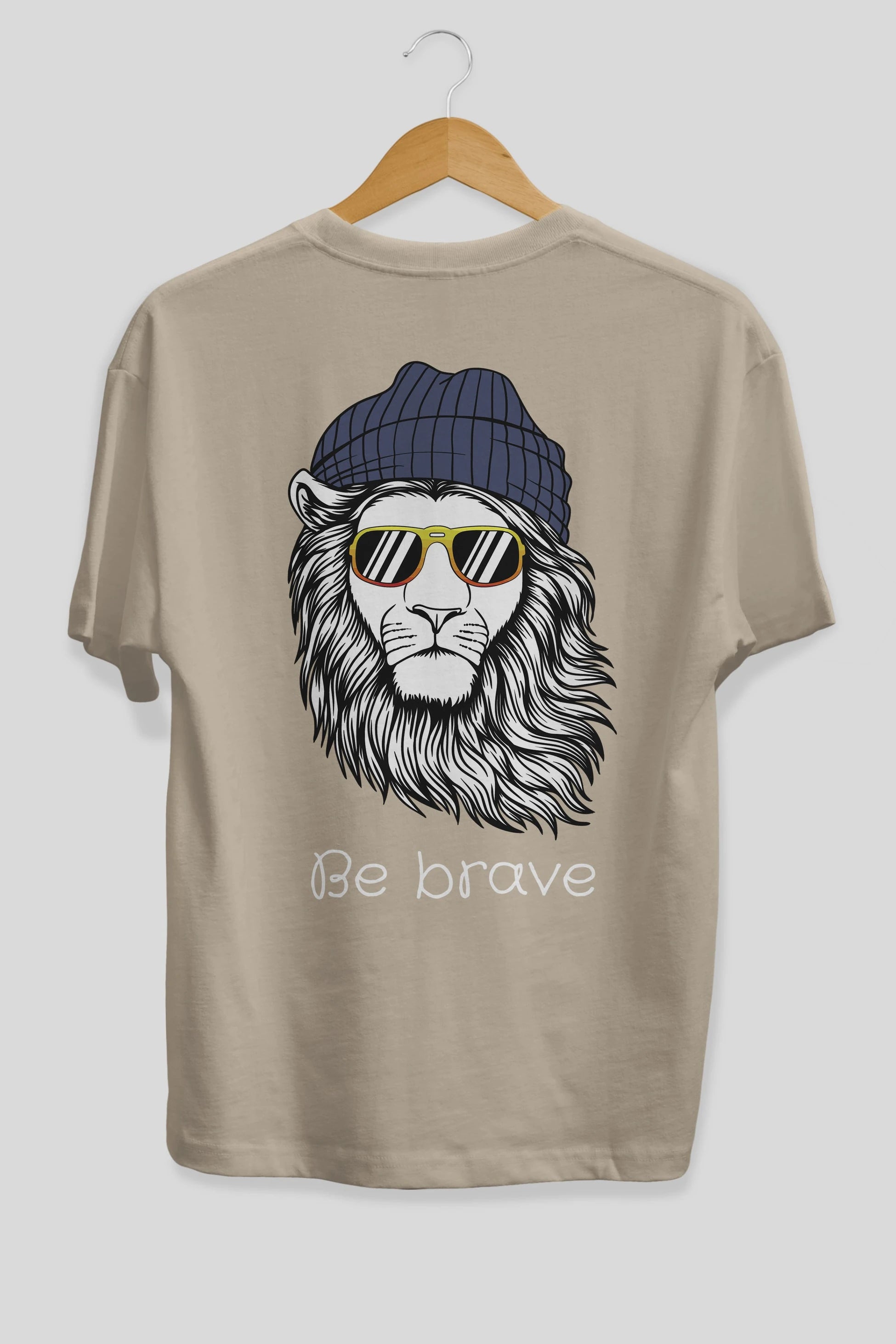 Be Brave Arka Baskılı Oversize t-shirt Erkek Kadın Unisex
