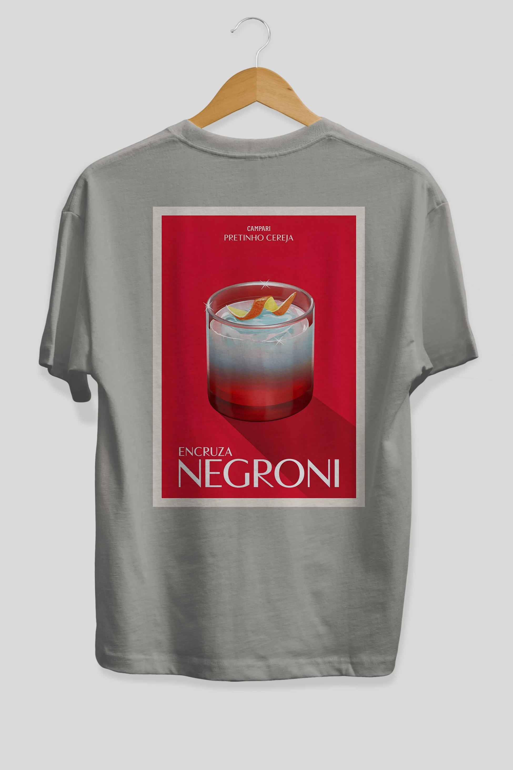 Encruza Negroni Arka Baskılı Oversize t-shirt Erkek Kadın Unisex %100 Pamuk Bisiklet Yaka tişort