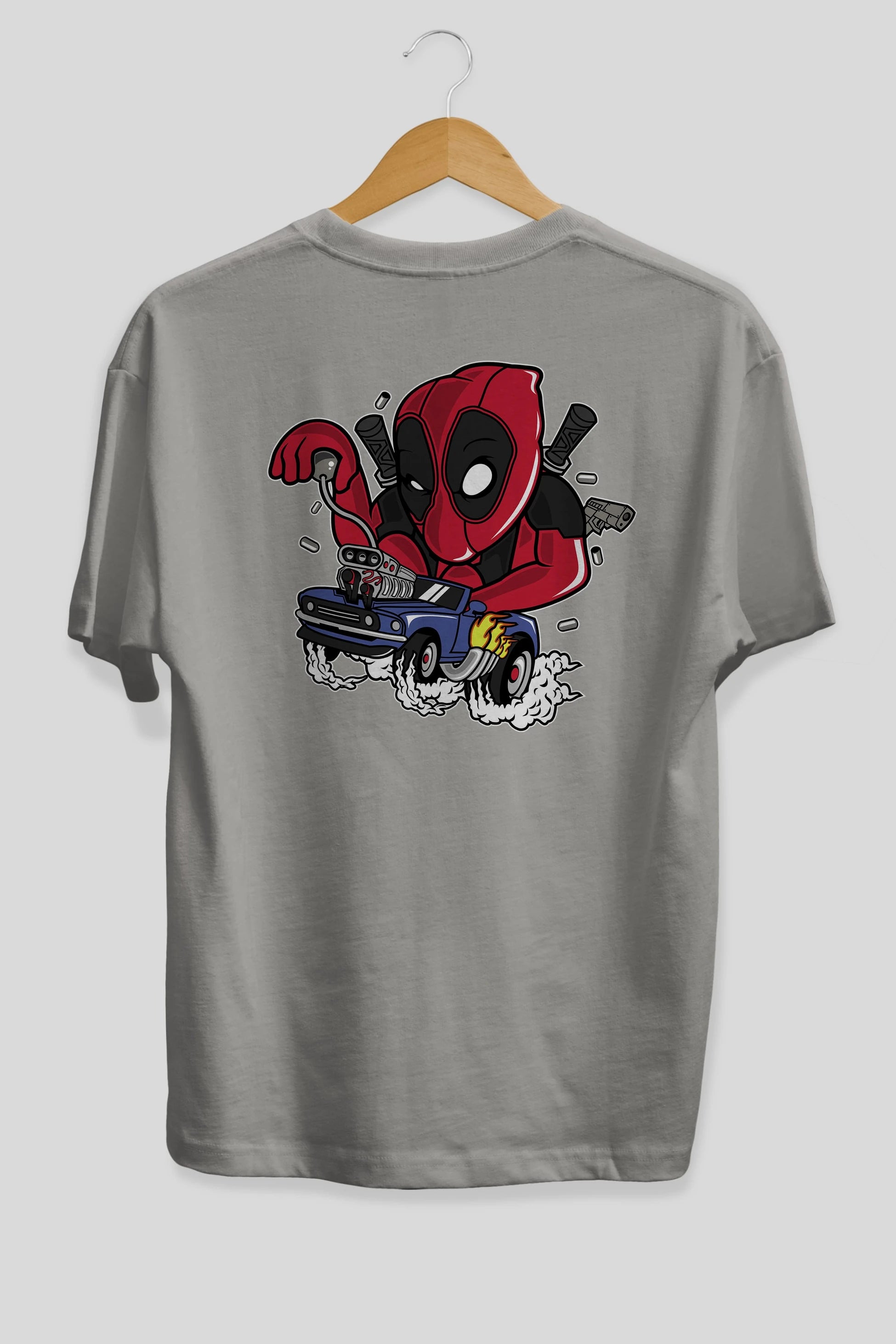 Deadpool (21) Arka Baskılı Oversize t-shirt Erkek Kadın Unisex %100 Pamuk Bisiklet Yaka tişort