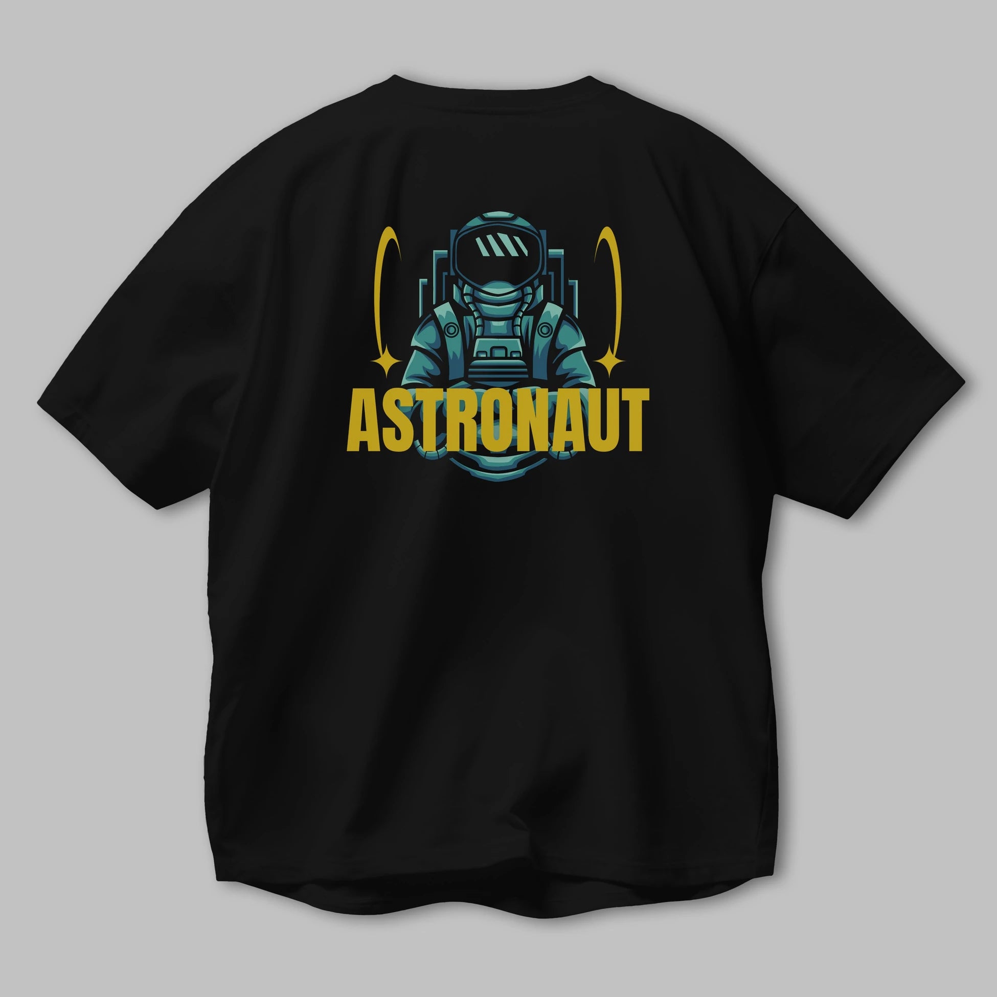Astronaut Arka Baskılı Oversize t-shirt Erkek Kadın Unisex