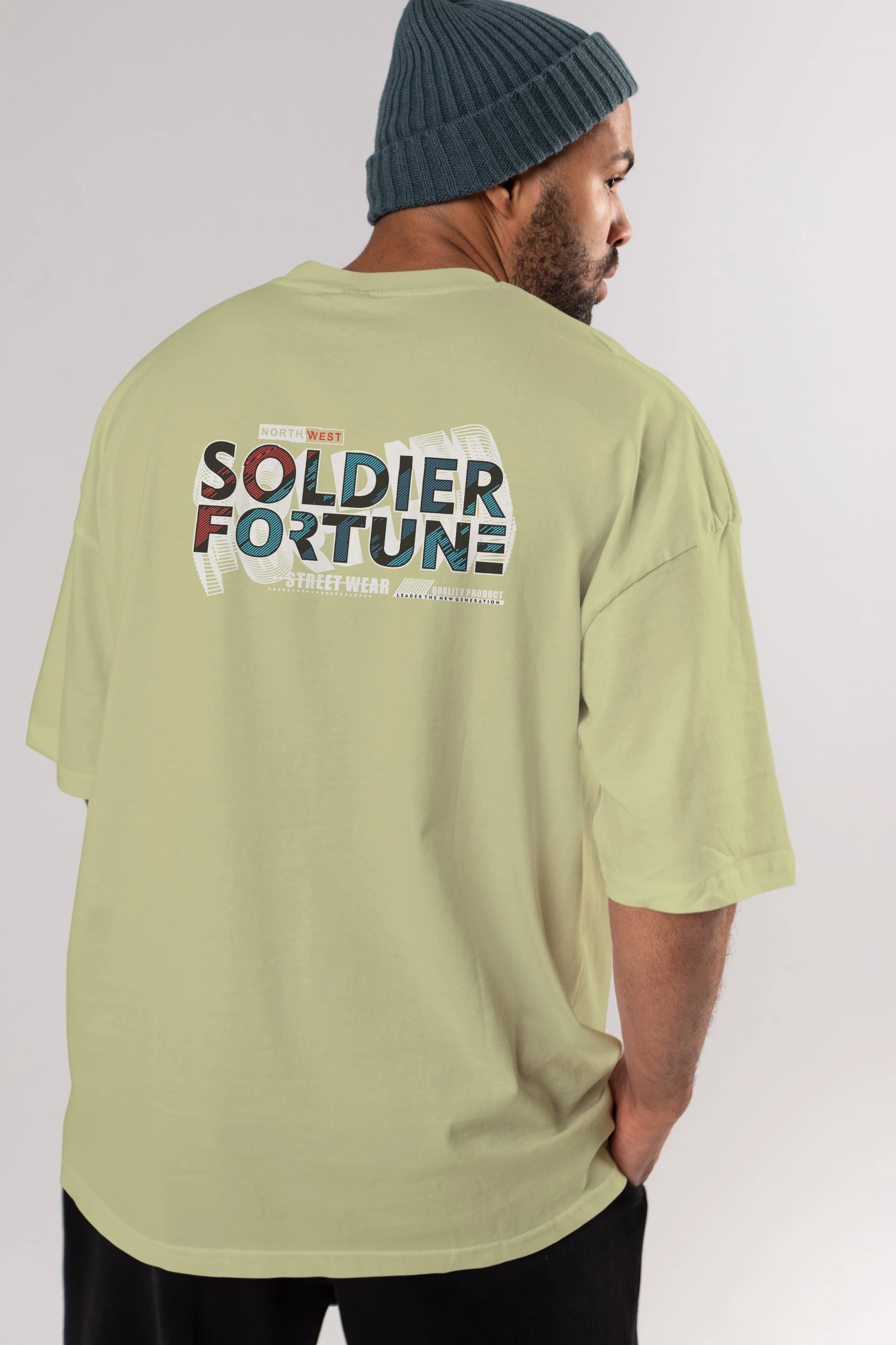 Soldier Fortune Arka Baskılı Oversize t-shirt Erkek Kadın Unisex