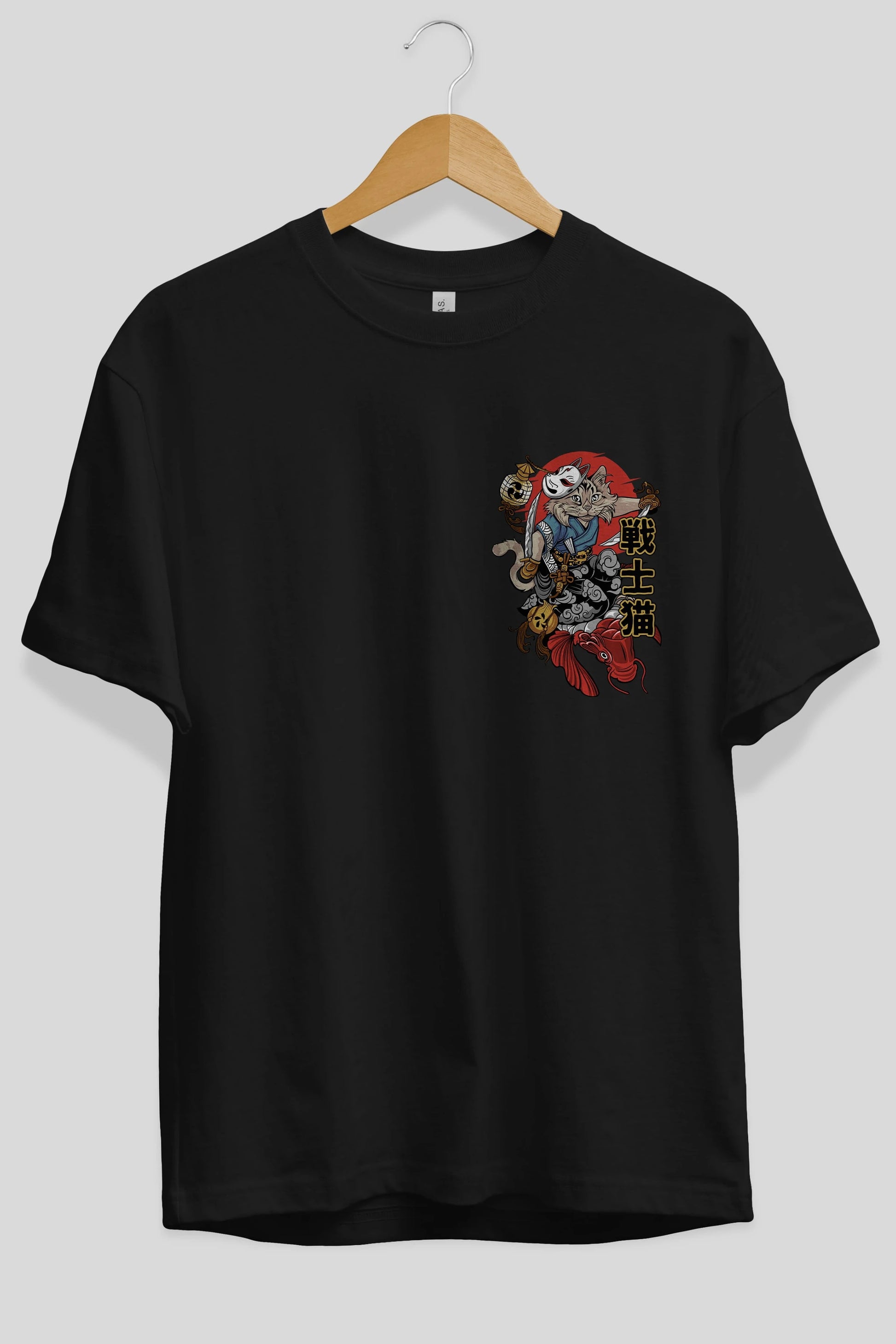 TRIBAL (2) Ön Sol Baskılı Oversize t-shirt Erkek Kadın Unisex %100 Pamuk Bisiklet Yaka tişort