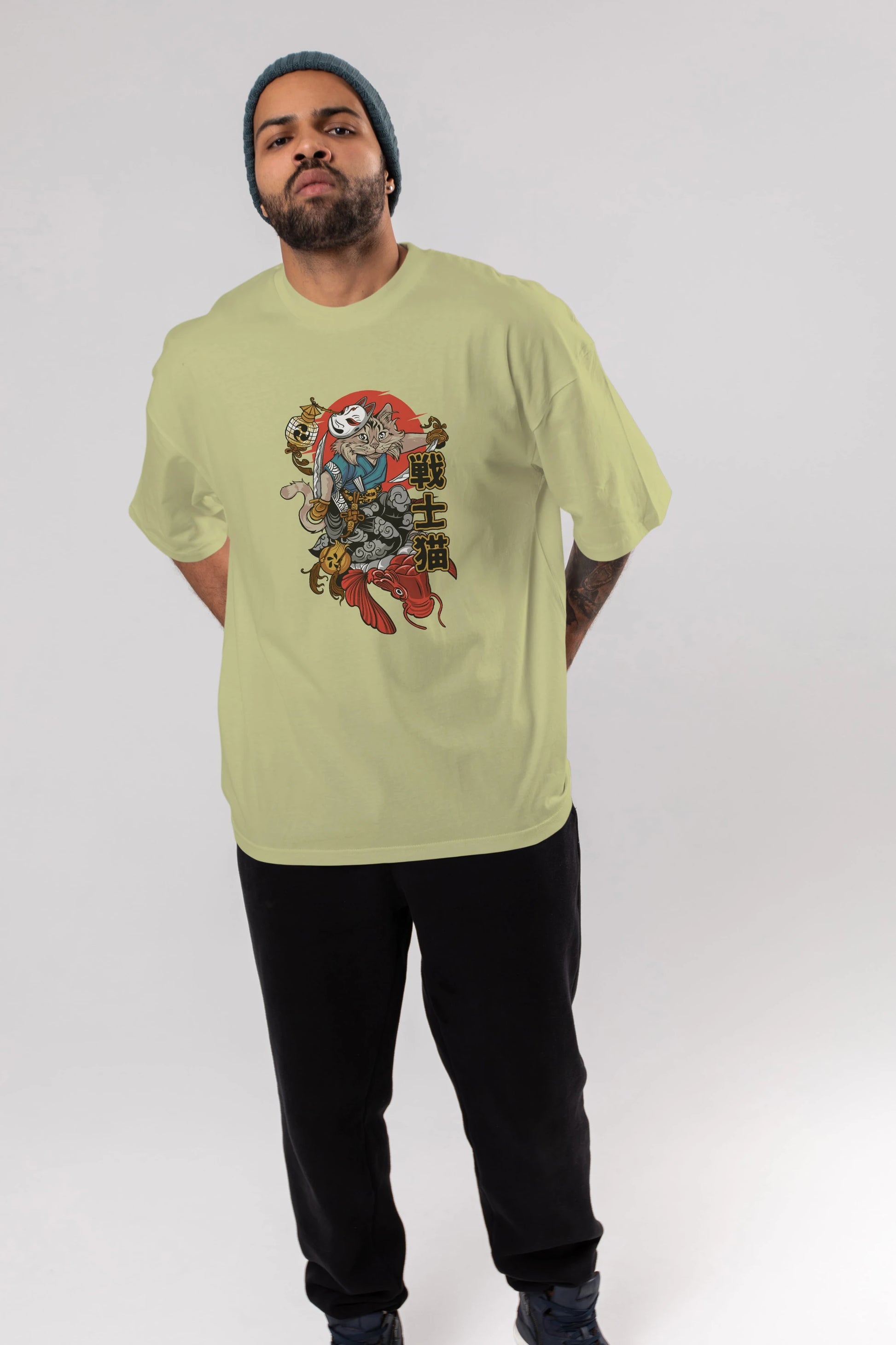 TRIBAL (2) Anime Ön Baskılı Oversize t-shirt %100 pamuk Erkek Kadın Unisex