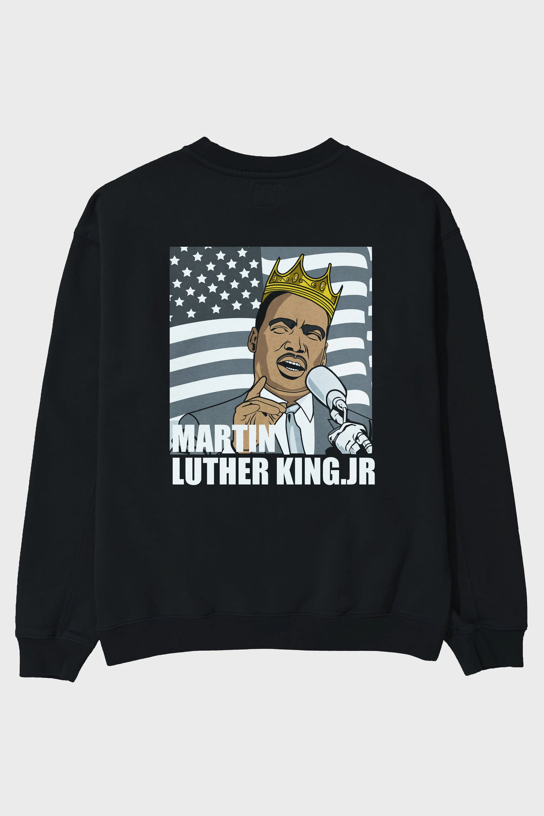 Luther King Arka Baskılı Oversize Sweatshirt Erkek Kadın Unisex