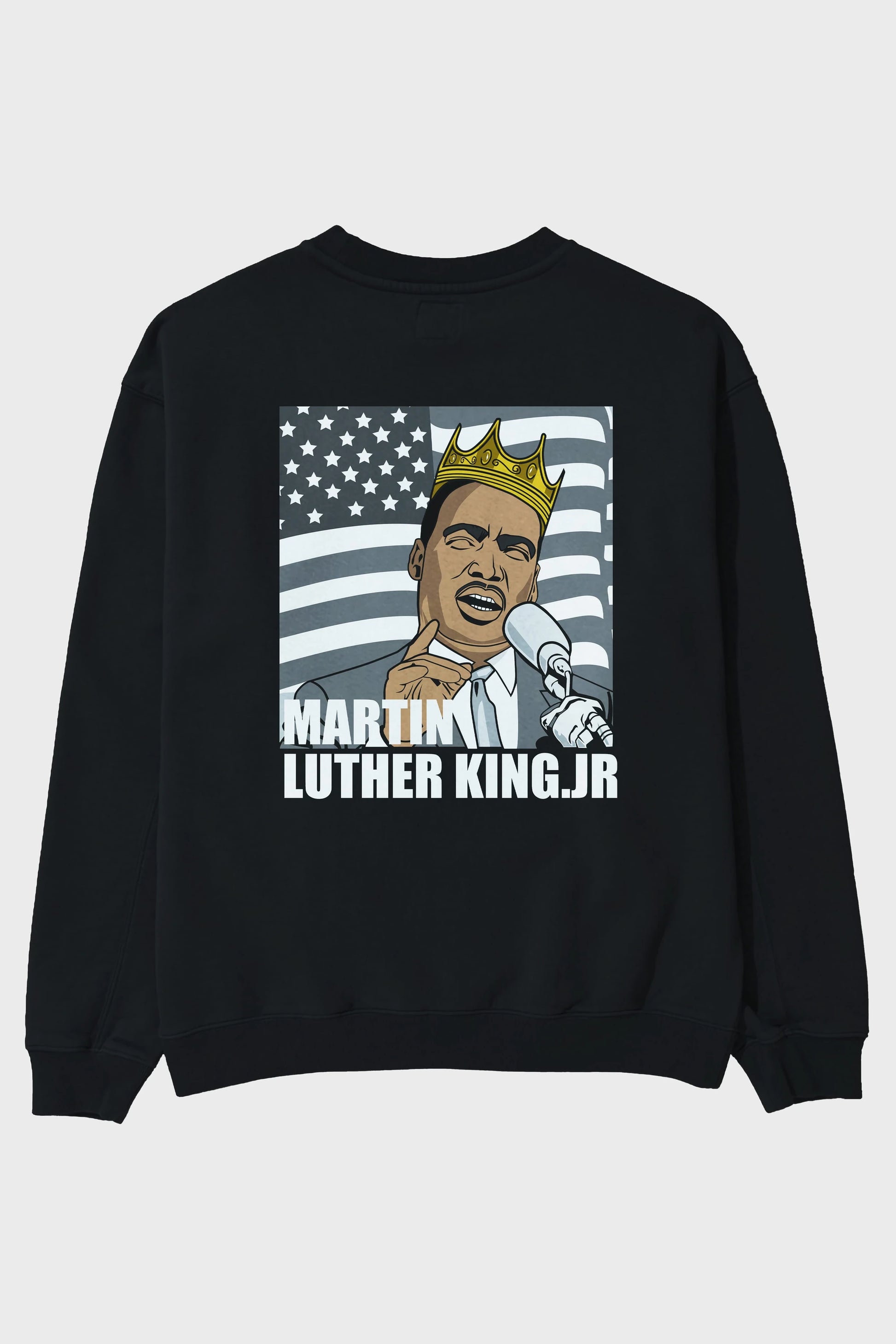 Luther King Arka Baskılı Oversize Sweatshirt Erkek Kadın Unisex