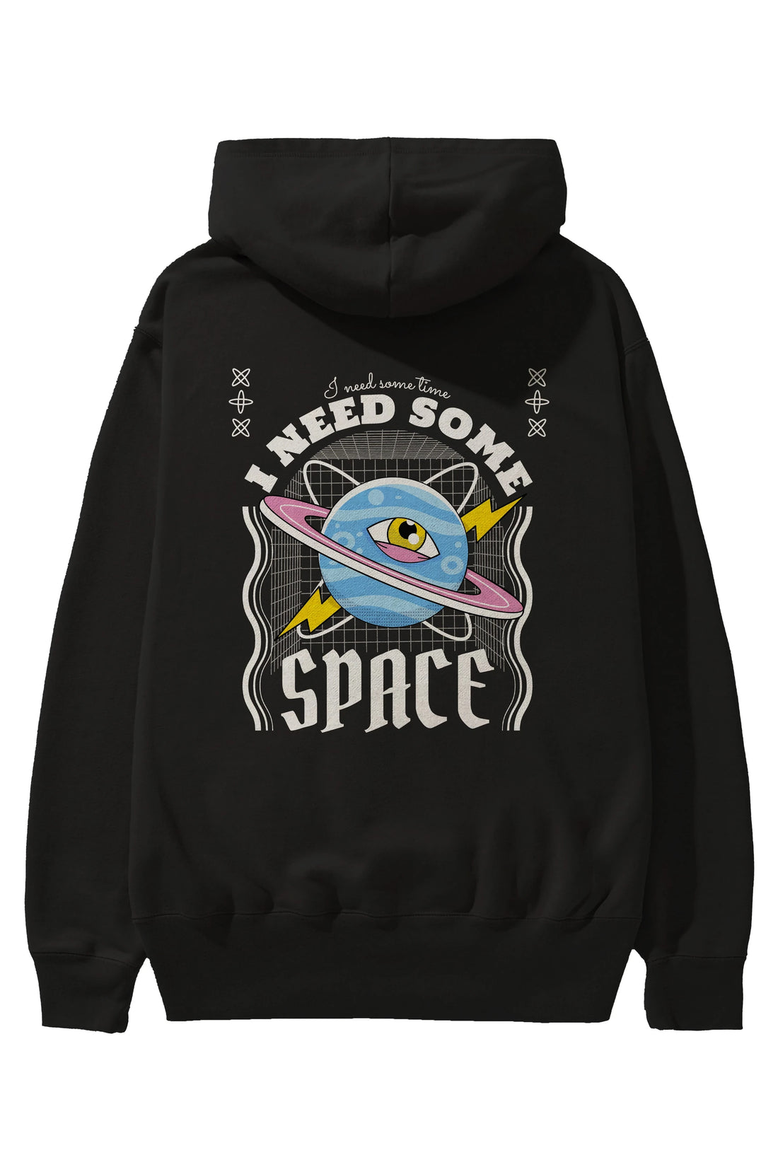 I Need Some Space Arka Baskılı Hoodie Oversize Kapüşonlu Sweatshirt Erkek Kadın Unisex