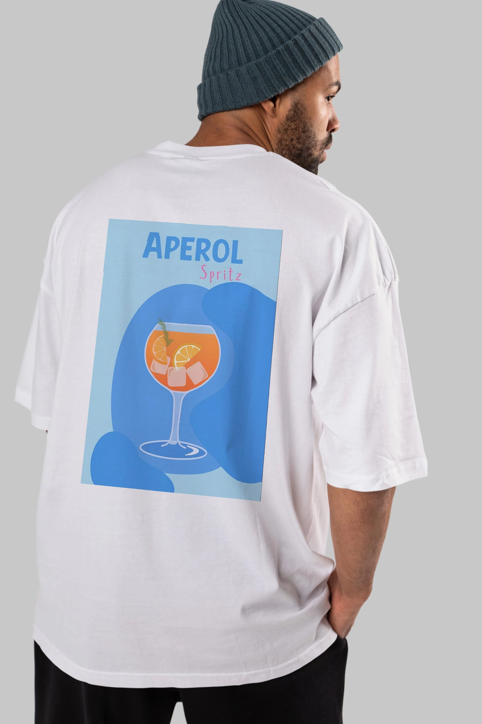 Aperol Spritz 10 Arka Baskılı Oversize t-shirt Erkek Kadın Unisex %100 Pamuk Bisiklet Yaka tişort