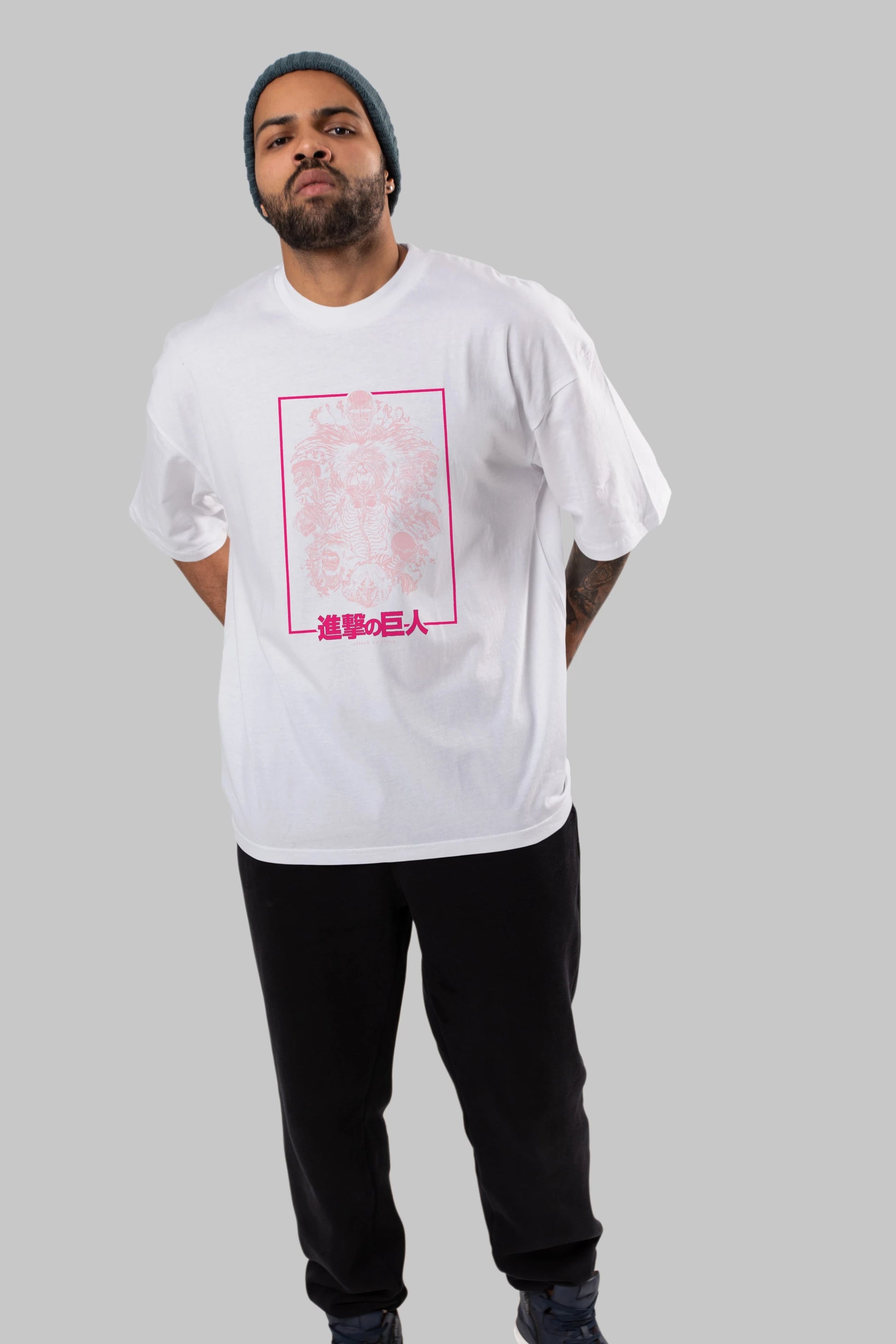 ATTACK ON TITANS Anime Ön Baskılı Oversize t-shirt %100 pamuk Erkek Kadın Unisex