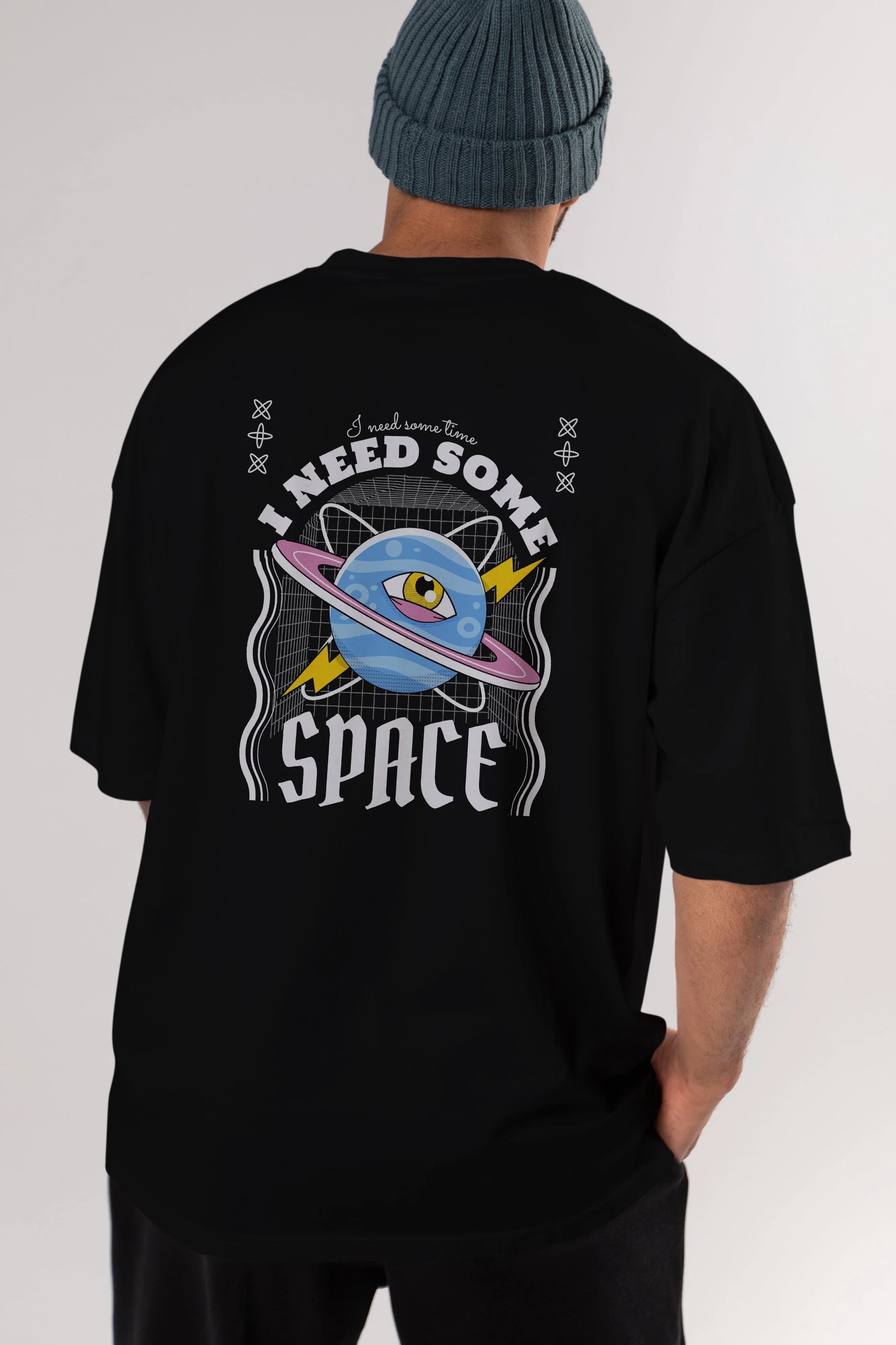 I Need Some Space Arka Baskılı Oversize t-shirt Erkek Kadın Unisex