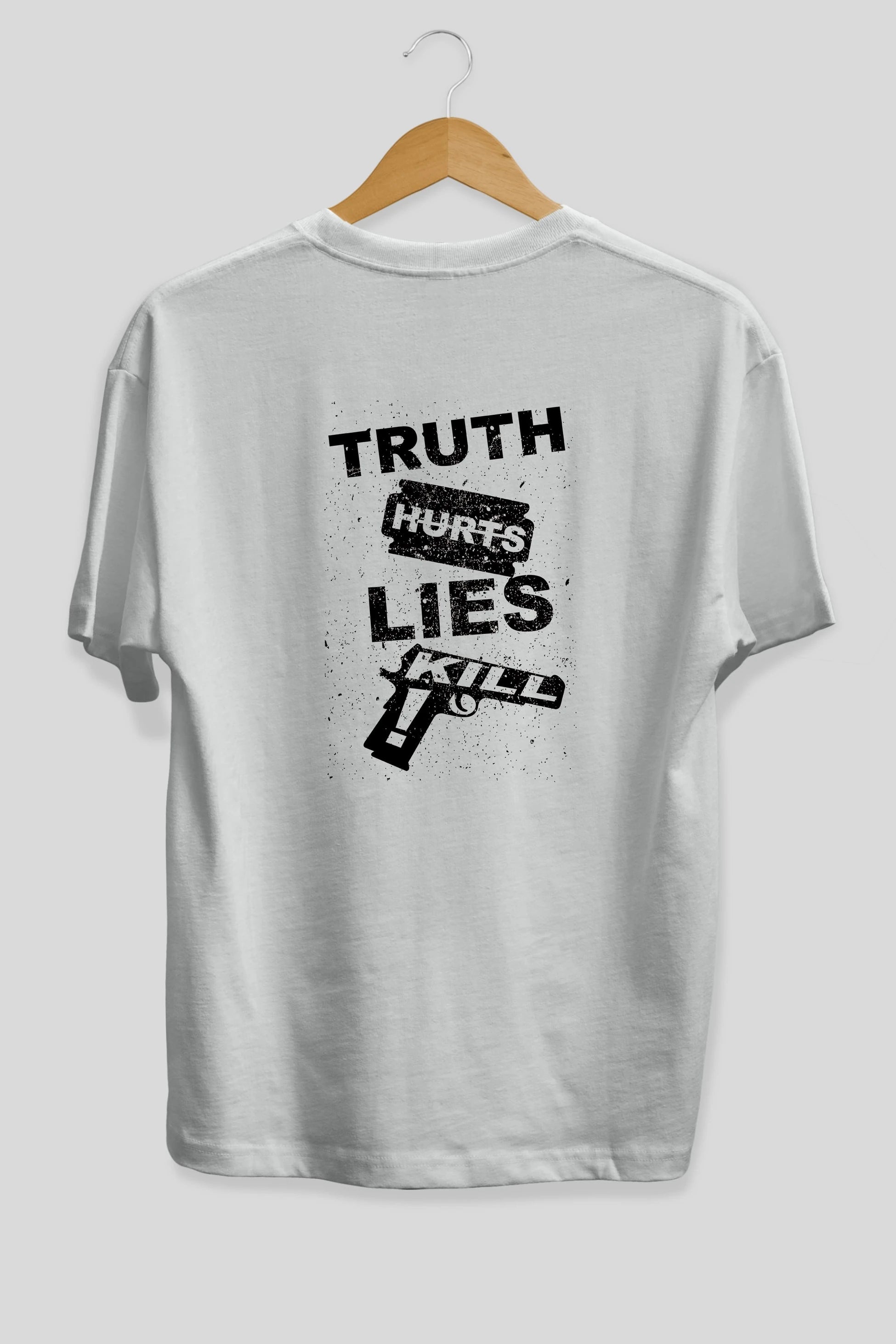 Truth Hurts Arka Baskılı Oversize t-shirt %100 pamuk Erkek Kadın Unisex