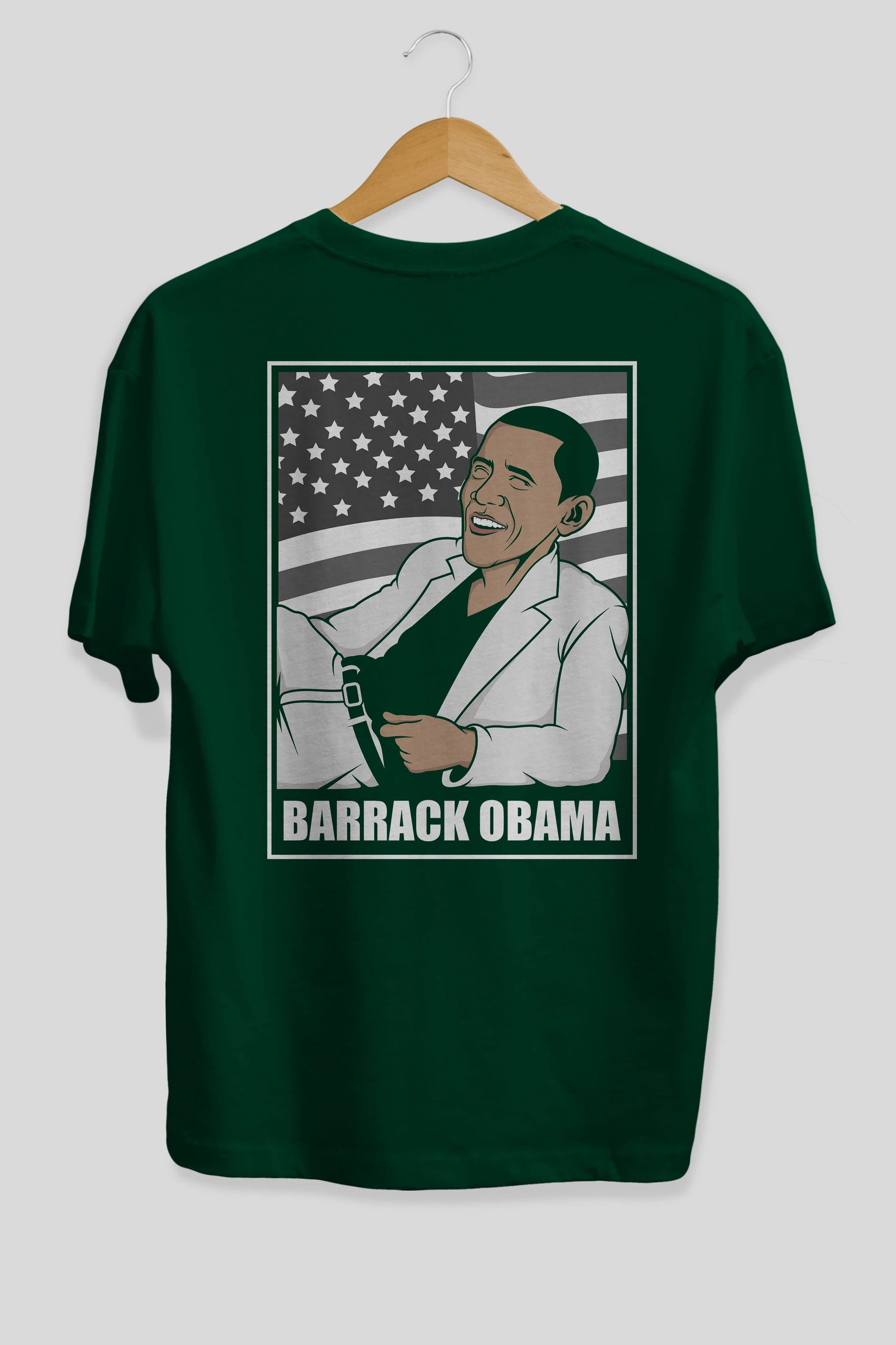 Obama Thriller Arka Baskılı Oversize t-shirt Erkek Kadın Unisex %100 Pamuk tişort
