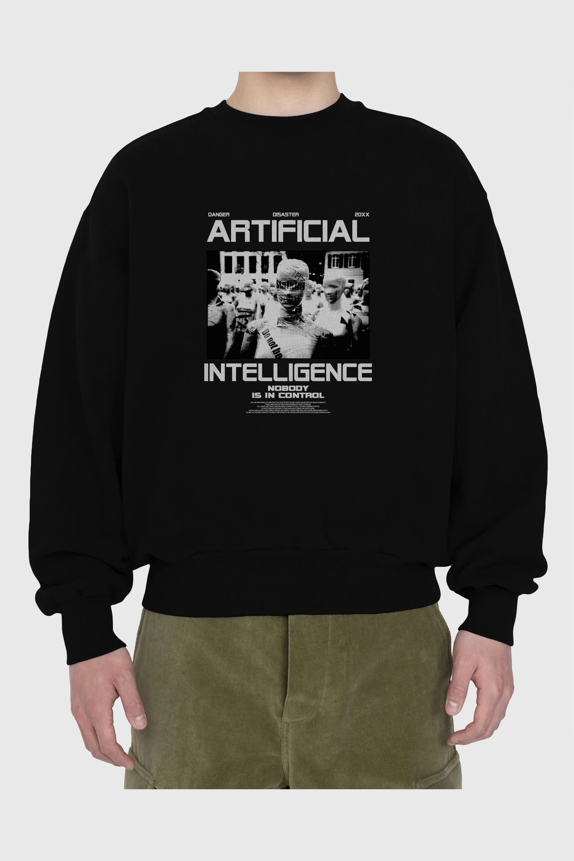 Artificial Intelligence Ön Baskılı Oversize Sweatshirt Erkek Kadın Unisex