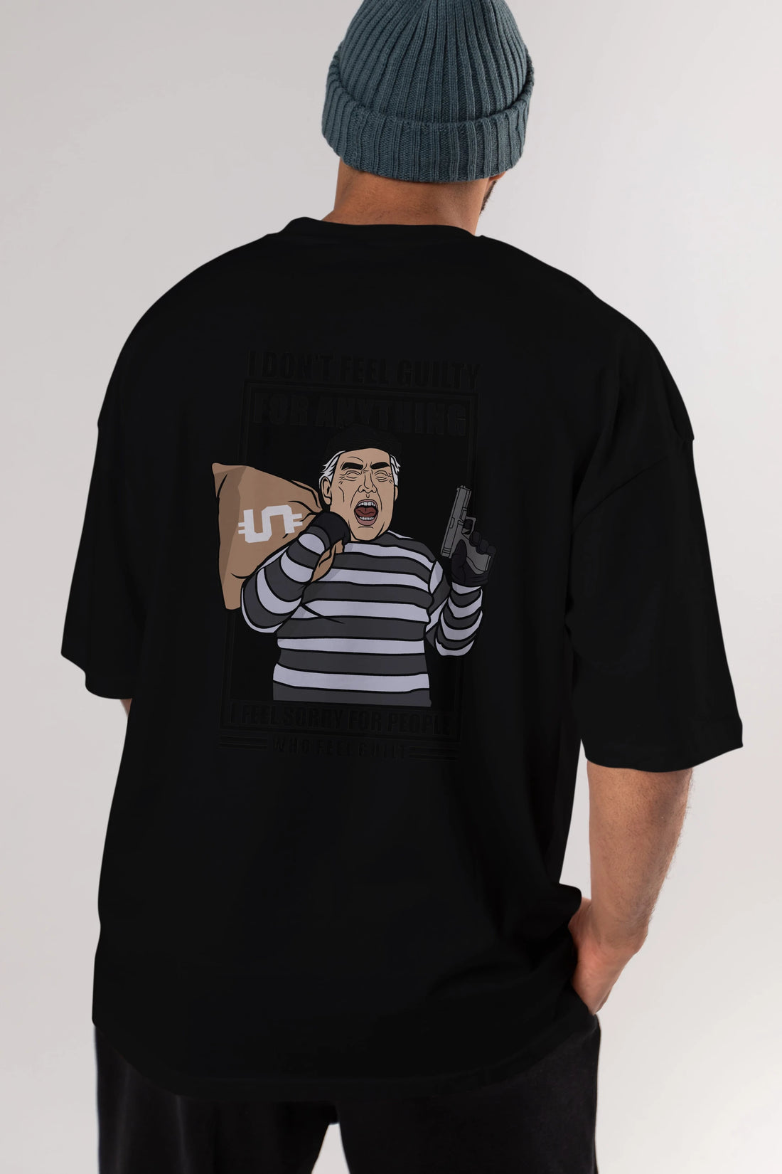 Criminal Trump Arka Baskılı Oversize t-shirt Erkek Kadın Unisex %100 Pamuk tişort
