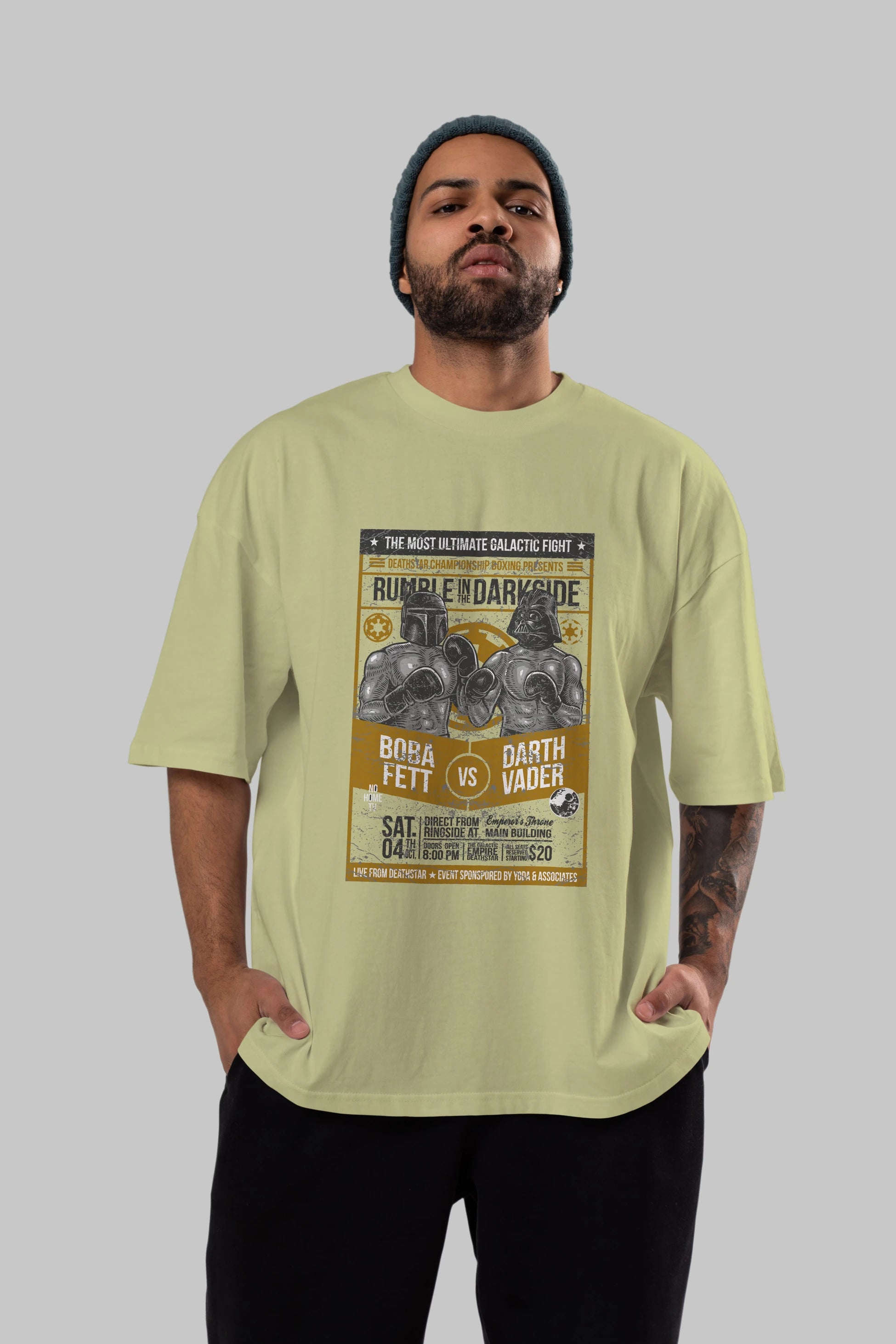 Rumble In The Darkside Ön Baskılı Oversize t-shirt Erkek Kadın Unisex %100 Pamuk tişort