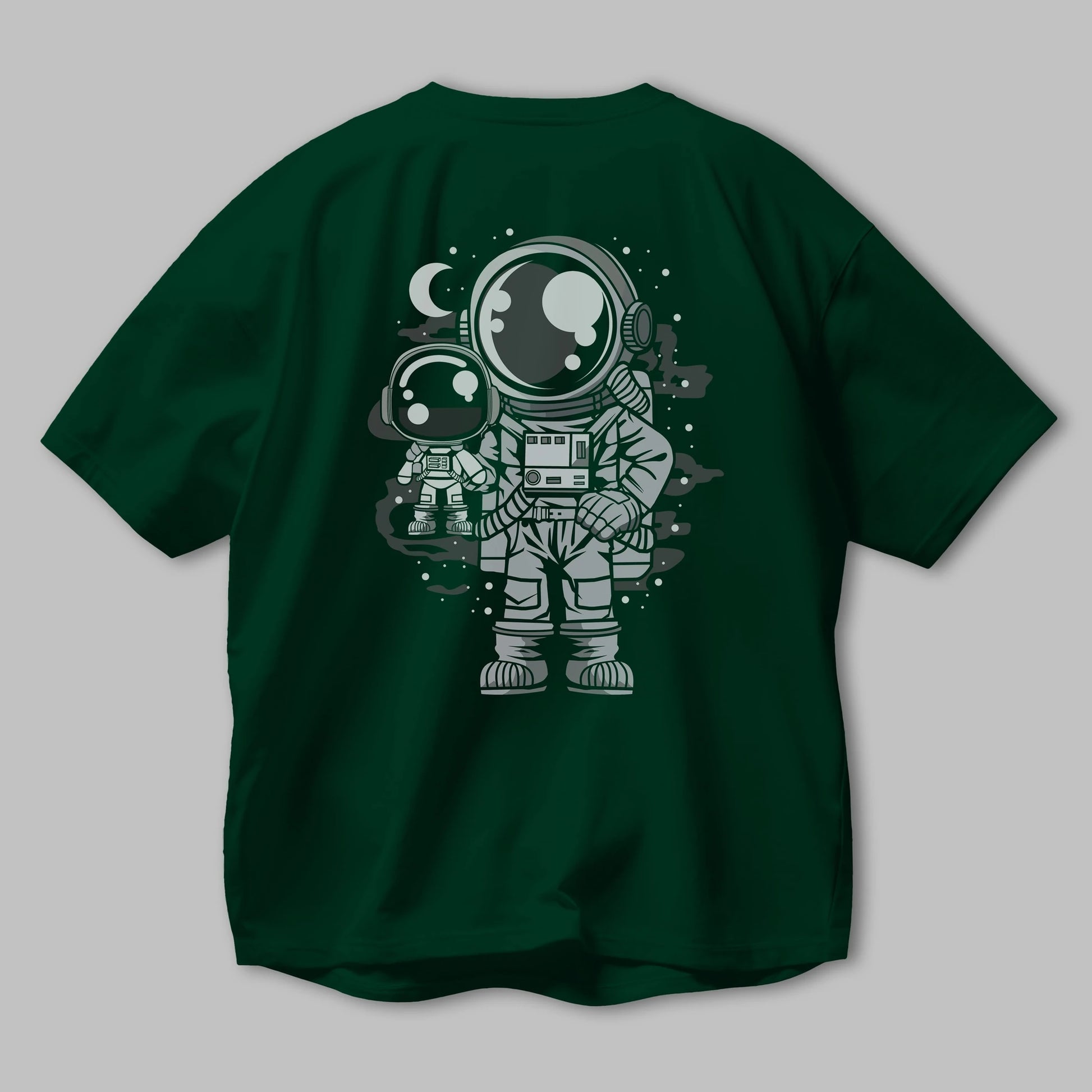 Astronaut And His Doll Arka Baskılı Oversize t-shirt Erkek Kadın Unisex