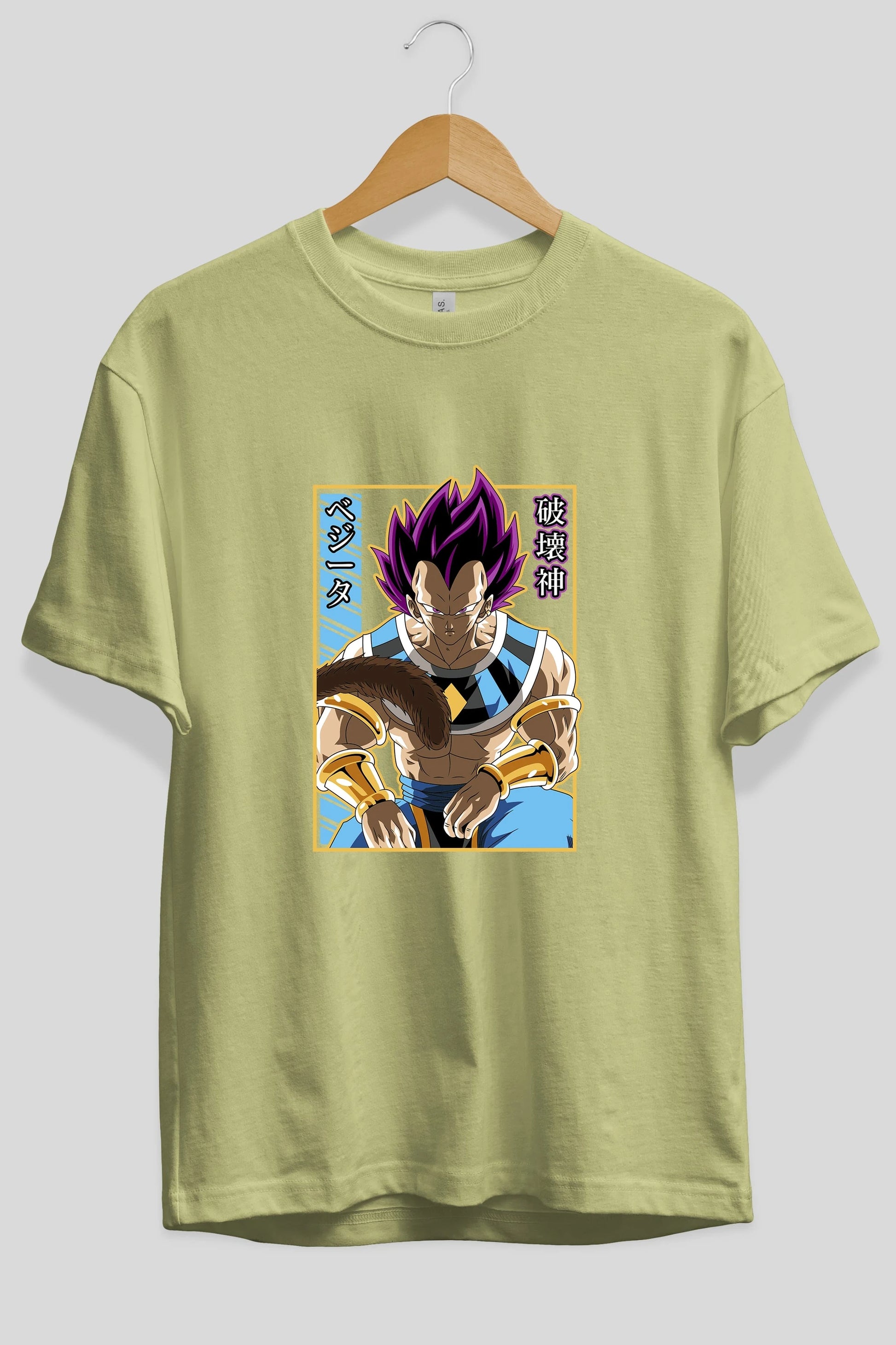 DragonBall VegetaHakaishin Anime Ön Baskılı Oversize t-shirt %100 pamuk Erkek Kadın Unisex