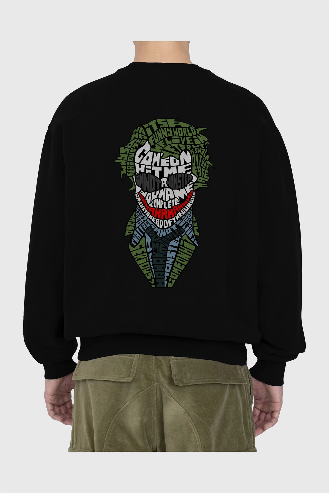 Why So Serious Arka Baskılı Oversize Sweatshirt Erkek Kadın Unisex