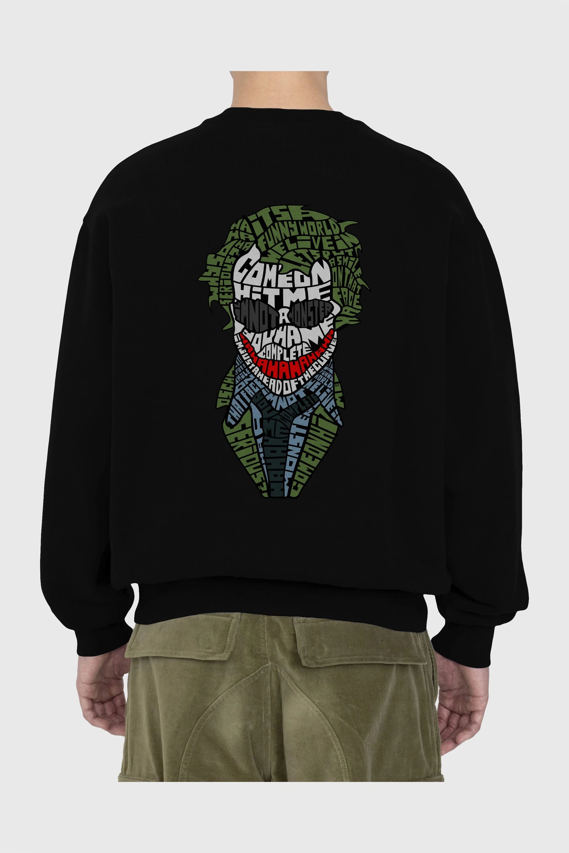 Why So Serious Arka Baskılı Oversize Sweatshirt Erkek Kadın Unisex