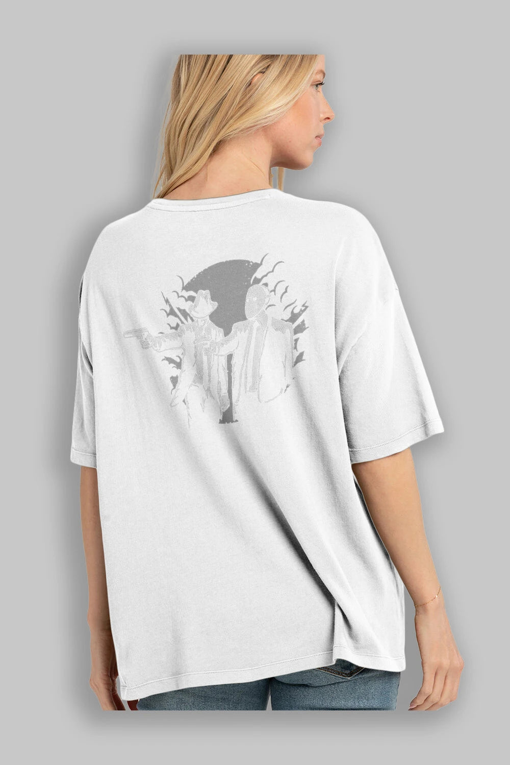 Pulp Killer Arka Baskılı Oversize t-shirt Erkek Kadın Unisex %100 Pamuk