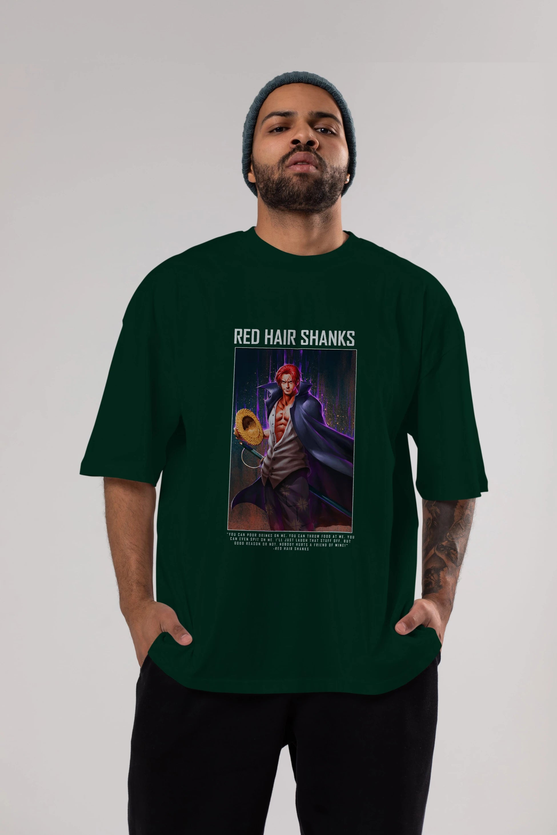 Shanks Anime Ön Baskılı Oversize t-shirt Erkek Kadın Unisex