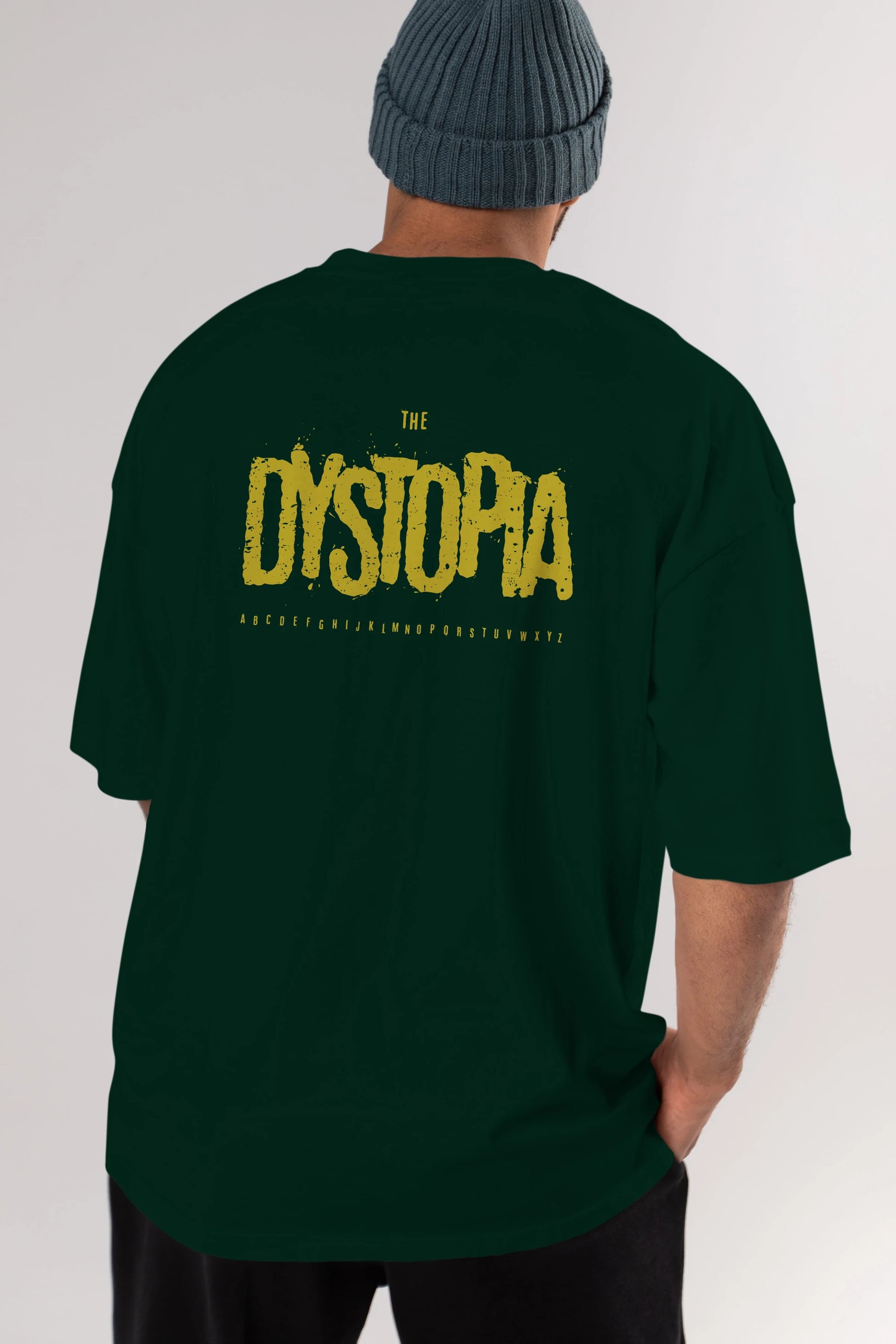 The Dystopia Arka Baskılı Oversize t-shirt Erkek Kadın Unisex