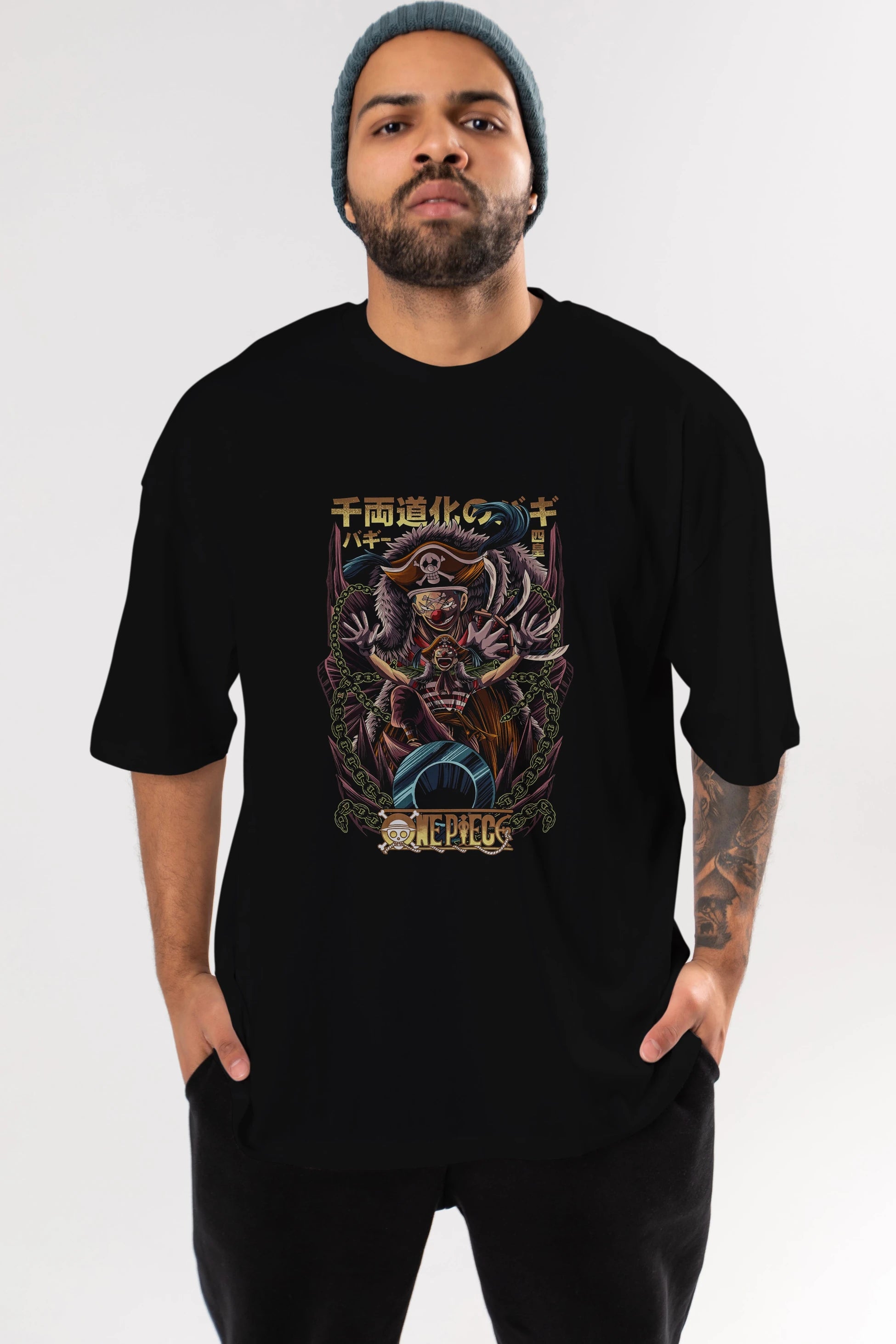ONE PIECE (5) Anime Ön Baskılı Oversize t-shirt %100 pamuk Erkek Kadın Unisex