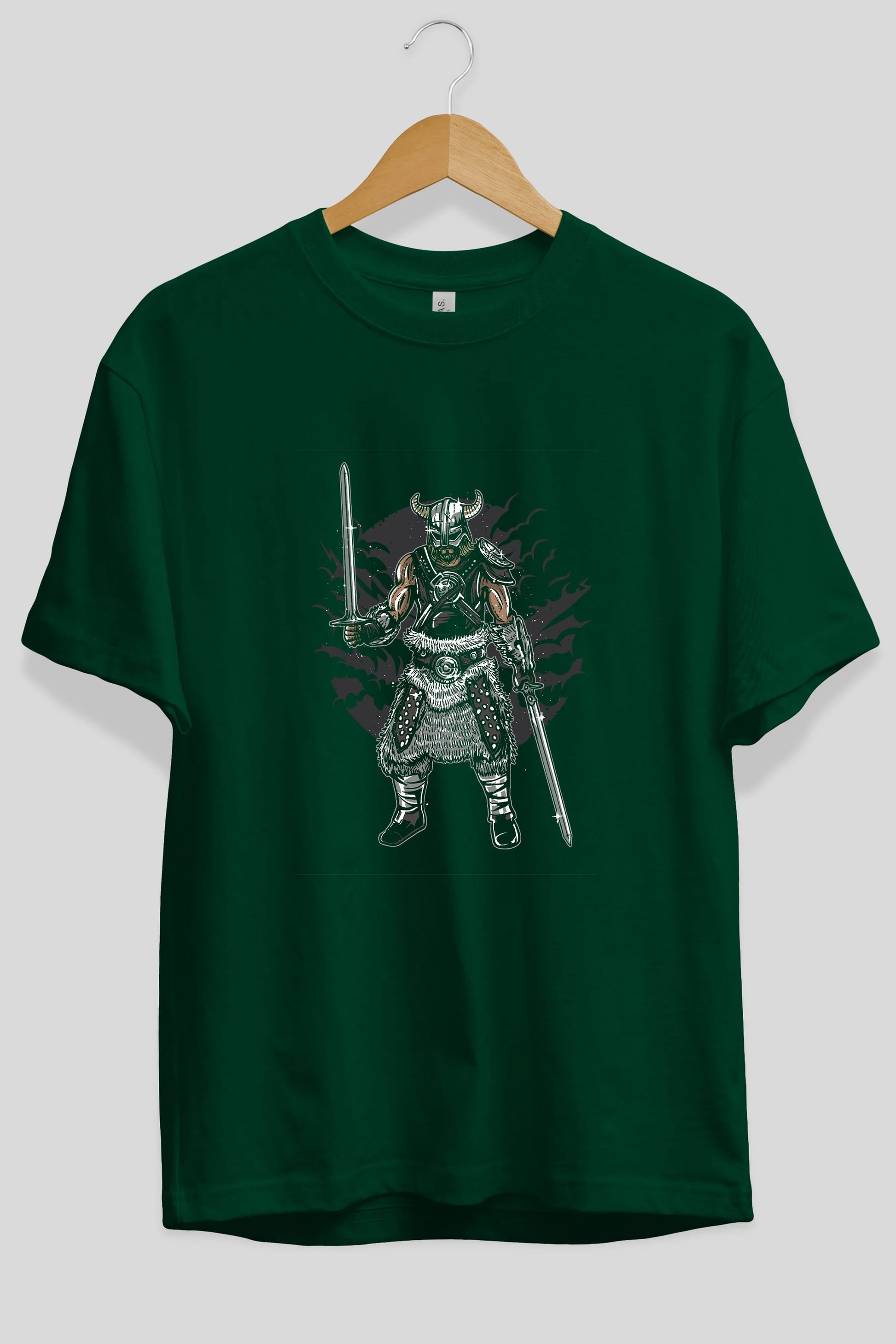 Dark Viking Ön Baskılı Oversize t-shirt Erkek Kadın Unisex %100 Pamuk tişort
