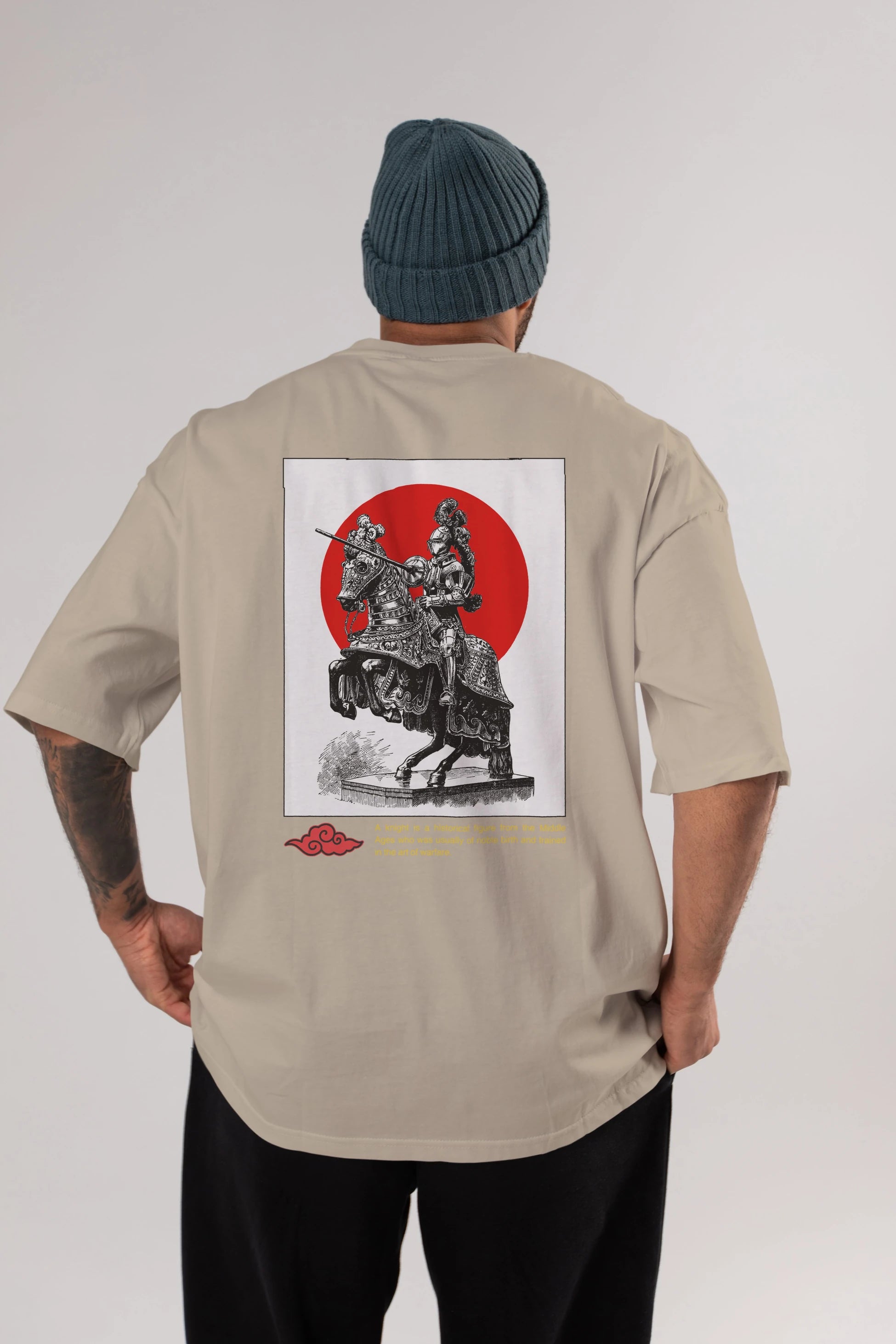Japan Streetwear 2 Arka Baskılı Oversize t-shirt Erkek Kadın Unisex