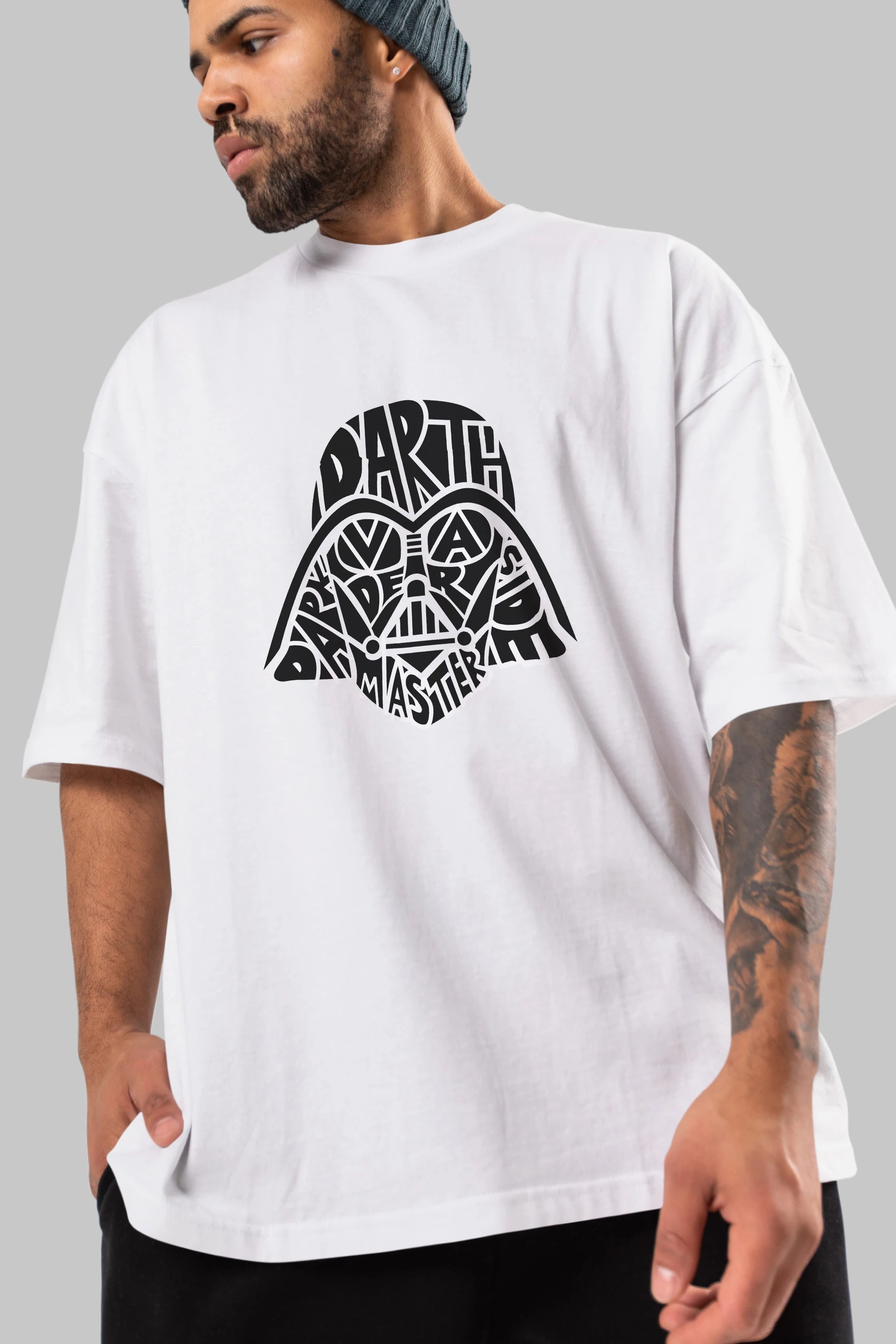 Darth Vader Ön Baskılı Oversize t-shirt %100 pamuk Erkek Kadın Unisex