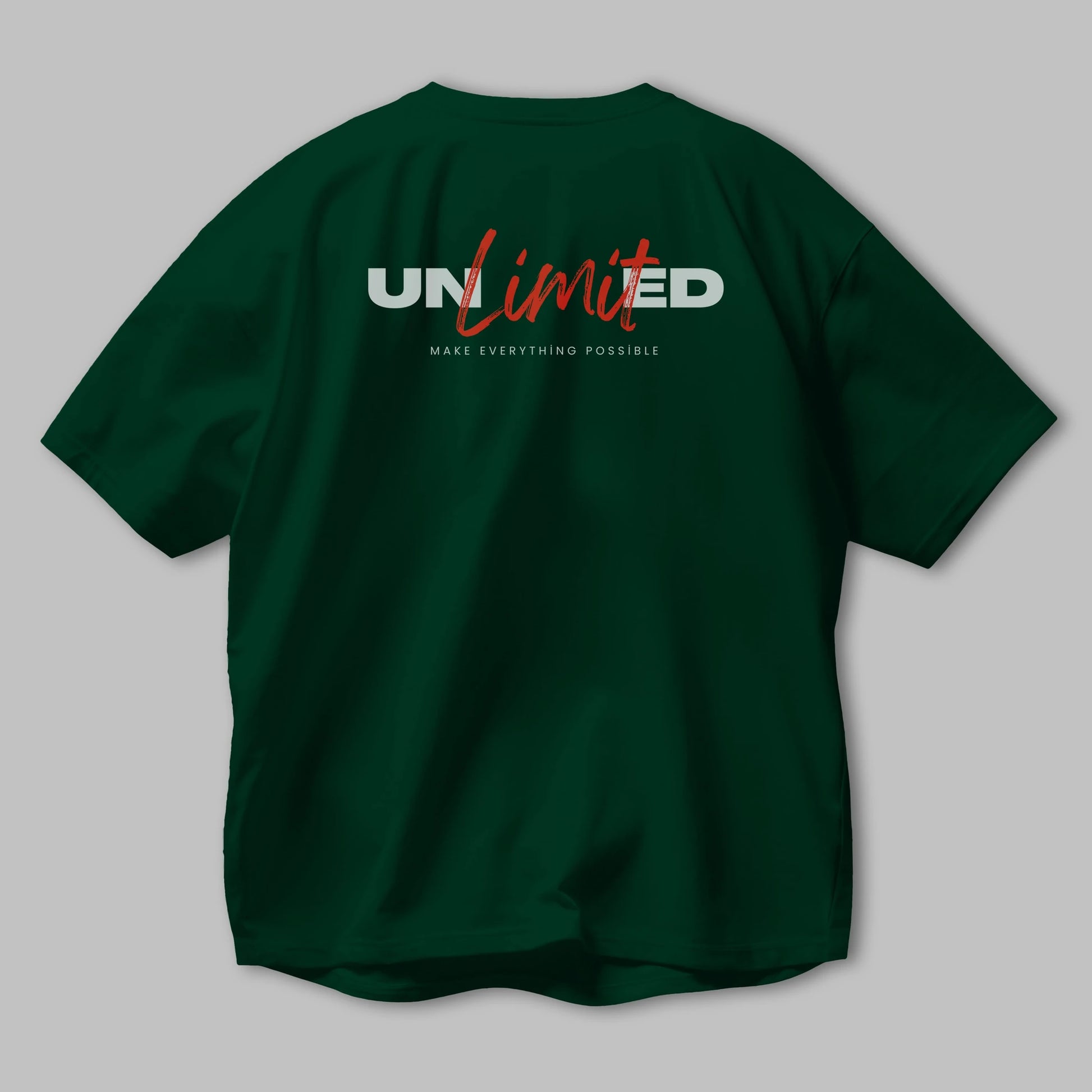 Unlimited Yazılı Arka Baskılı Oversize t-shirt Erkek Kadın Unisex