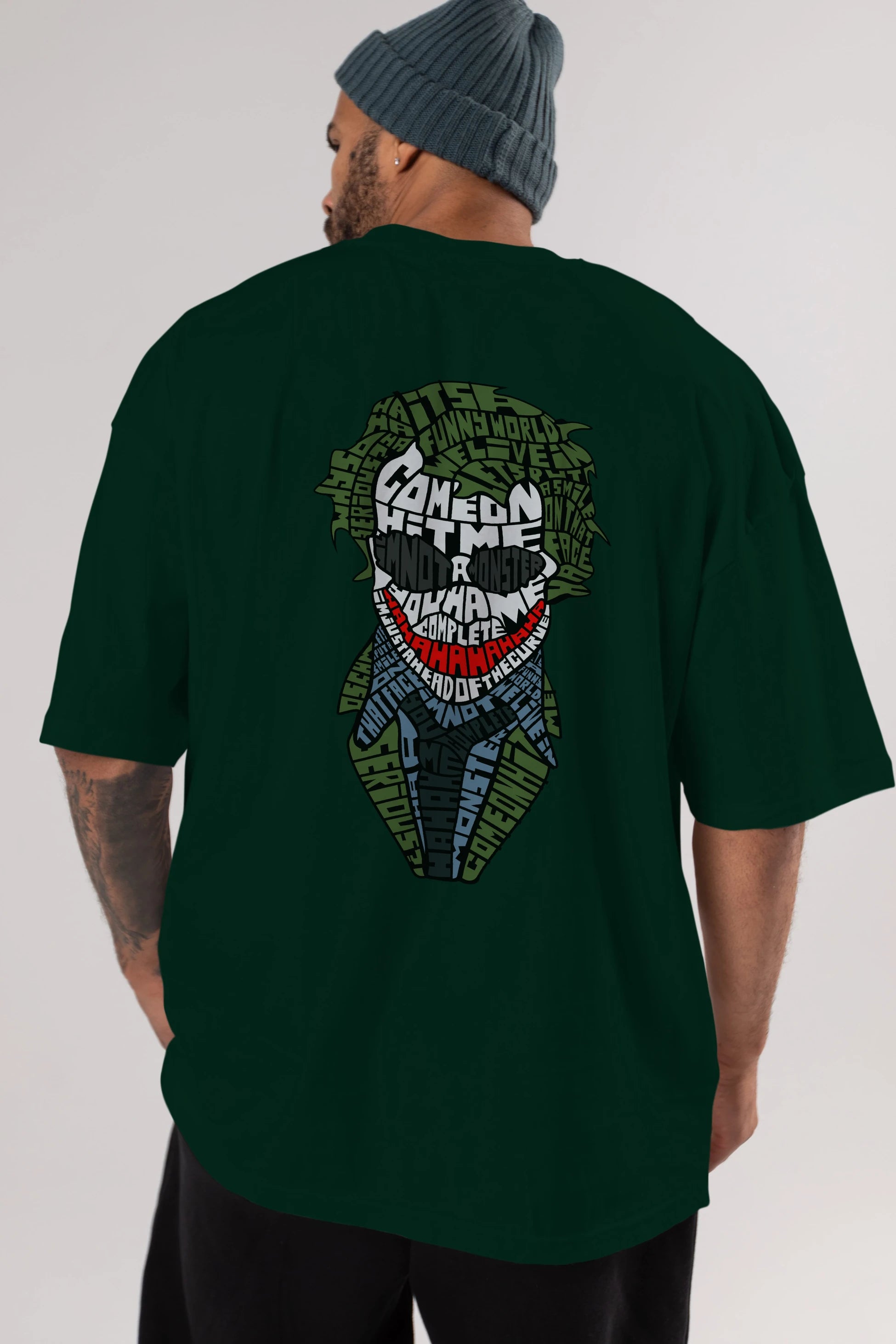 Why So Serious Arka Baskılı Oversize t-shirt %100 pamuk Erkek Kadın Unisex