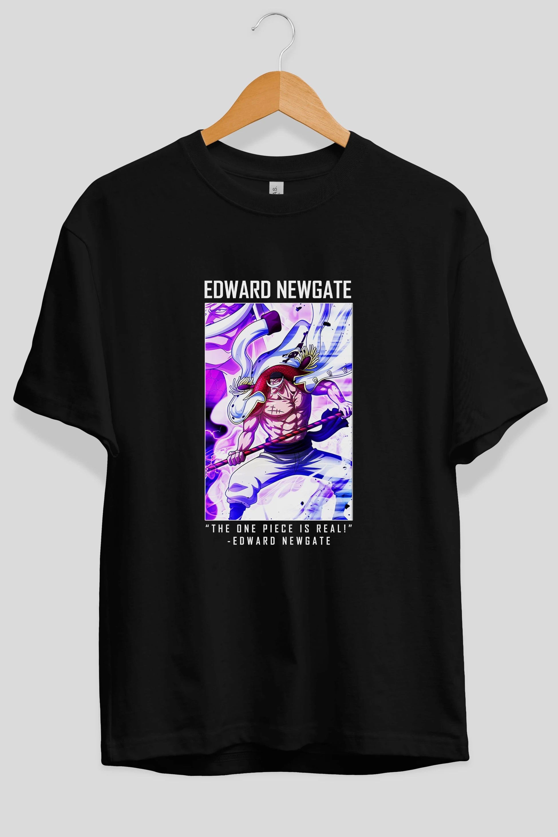 Edward Newgate Arka Baskılı Anime Oversize Sweatshirt Erkek Kadın Unisex