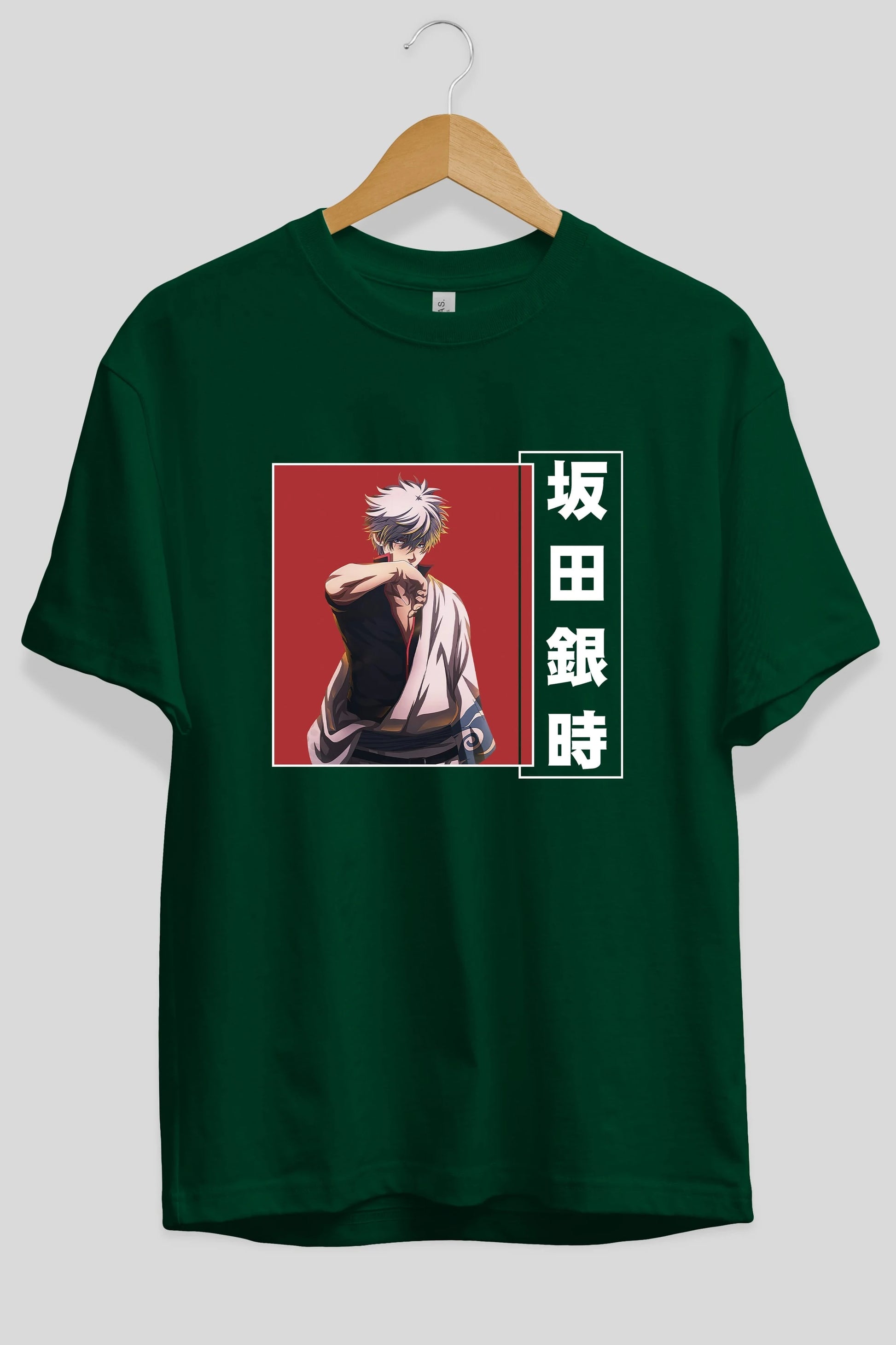 Gintoki Sakata GINTAMA 1 Anime Ön Baskılı Oversize t-shirt %100 pamuk Erkek Kadın Unisex