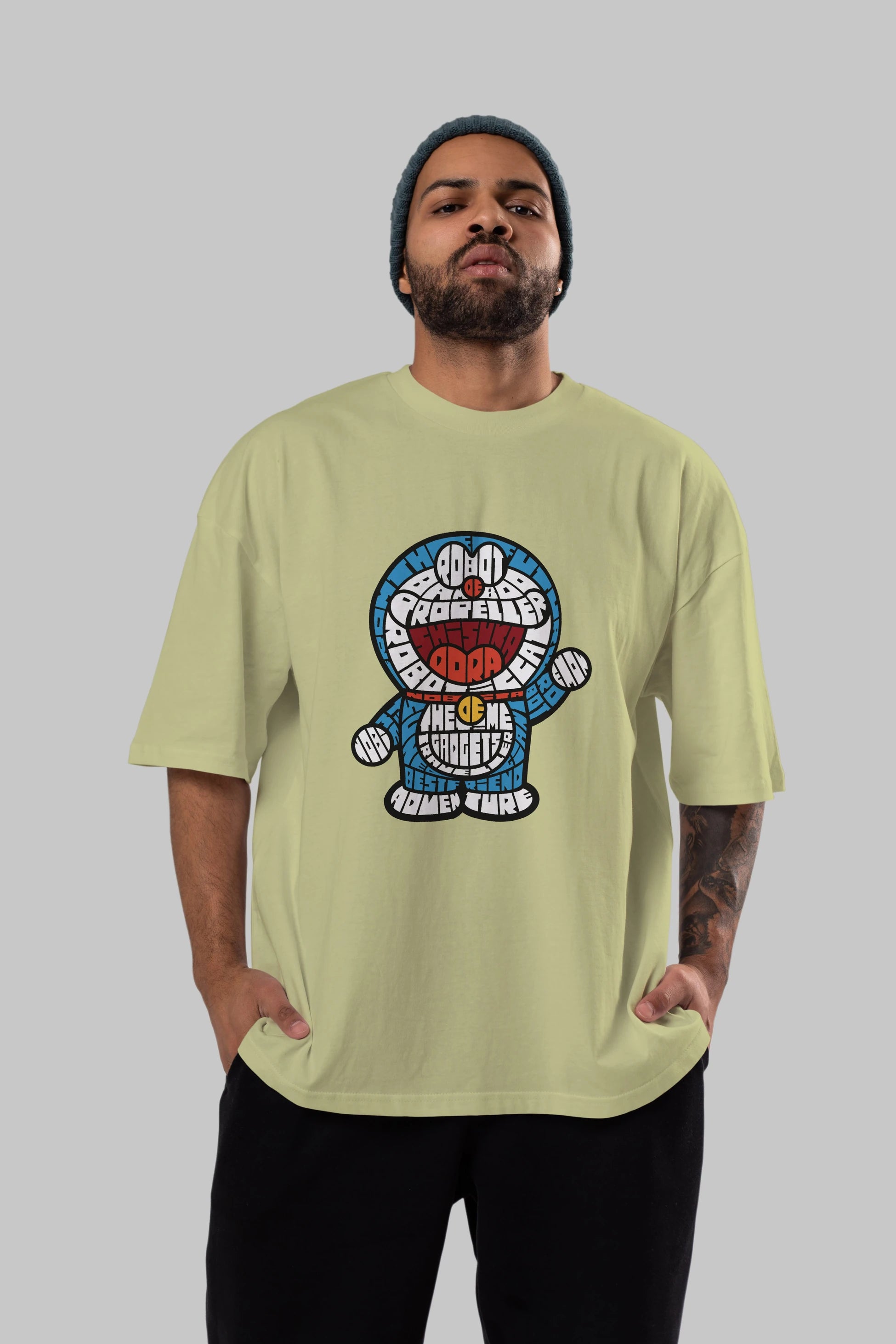 Robotic cat Ön Baskılı Oversize t-shirt %100 pamuk Erkek Kadın Unisex