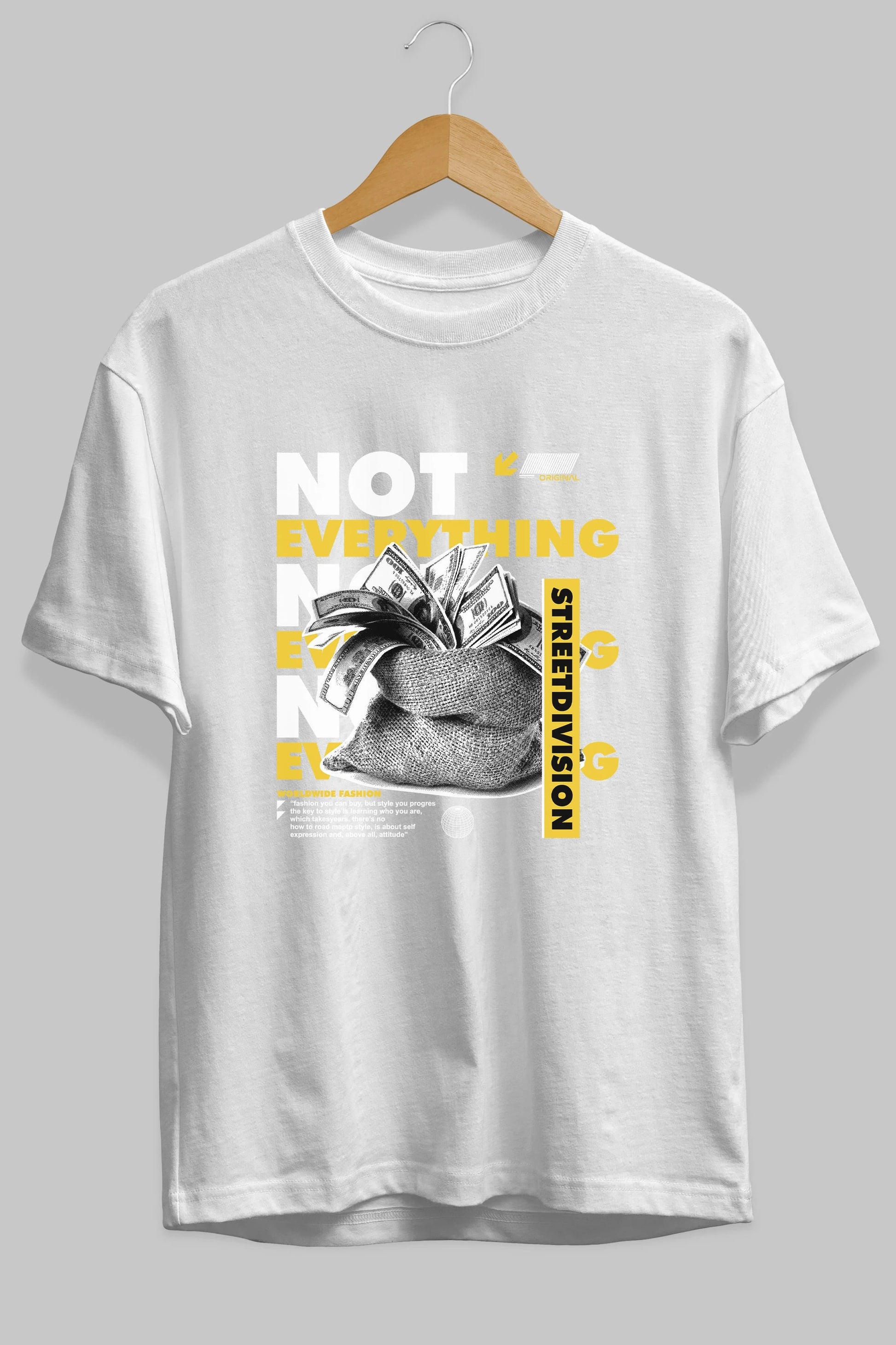 Not Everything Ön Baskılı Oversize t-shirt Erkek Kadın Unisex
