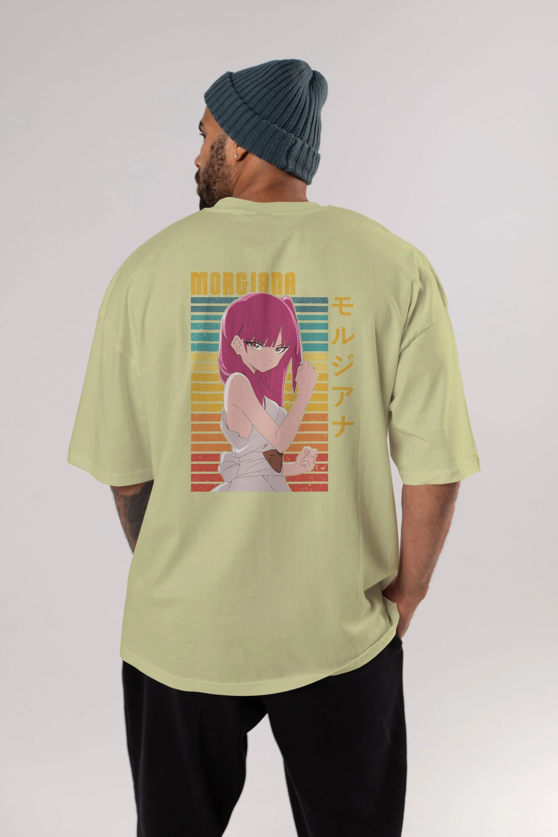 Morgiana 3 Anime Arka Baskılı Oversize t-shirt Erkek Kadın Unisex