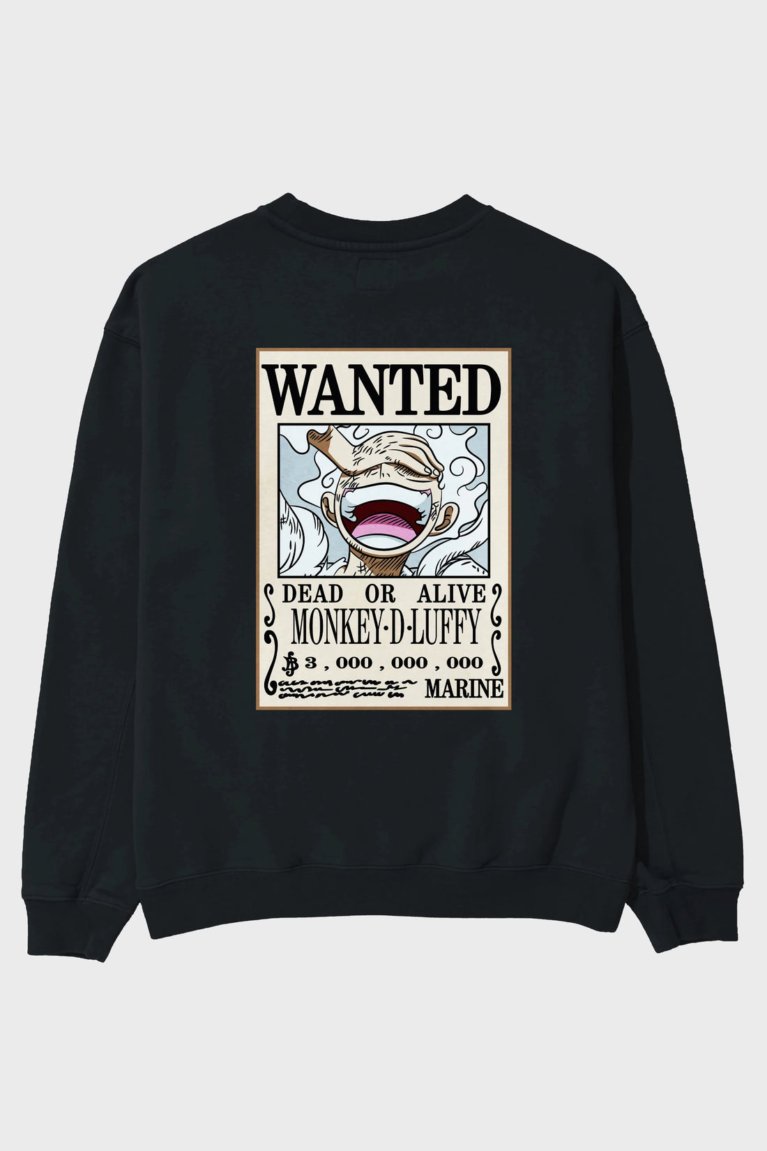 CARTEL LUFFY GEAR 5 Anime Arka Baskılı Oversize Sweatshirt Erkek Kadın Unisex