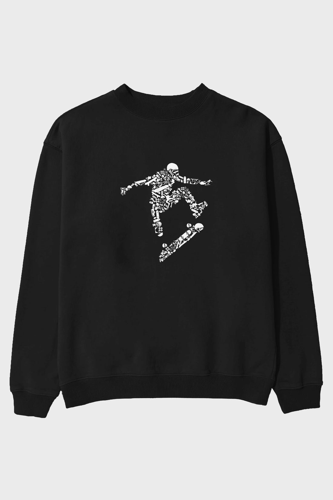 Skater Ön Baskılı Oversize Sweatshirt Erkek Kadın Unisex