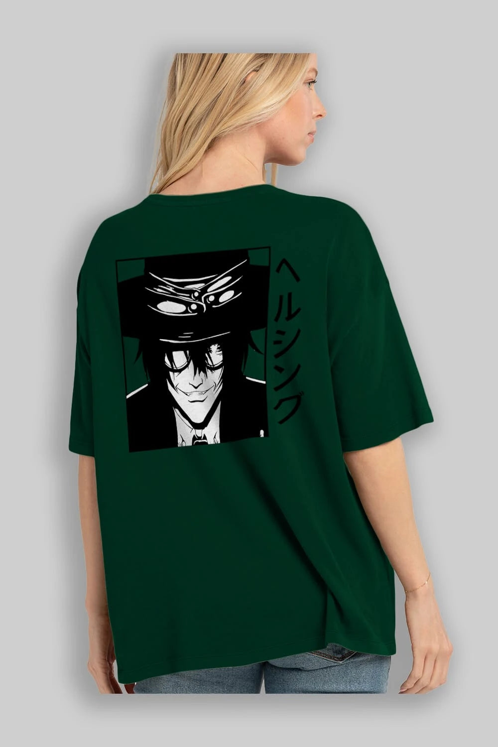 Alucard 1 Anime Arka Baskılı Oversize t-shirt Erkek Kadın Unisex