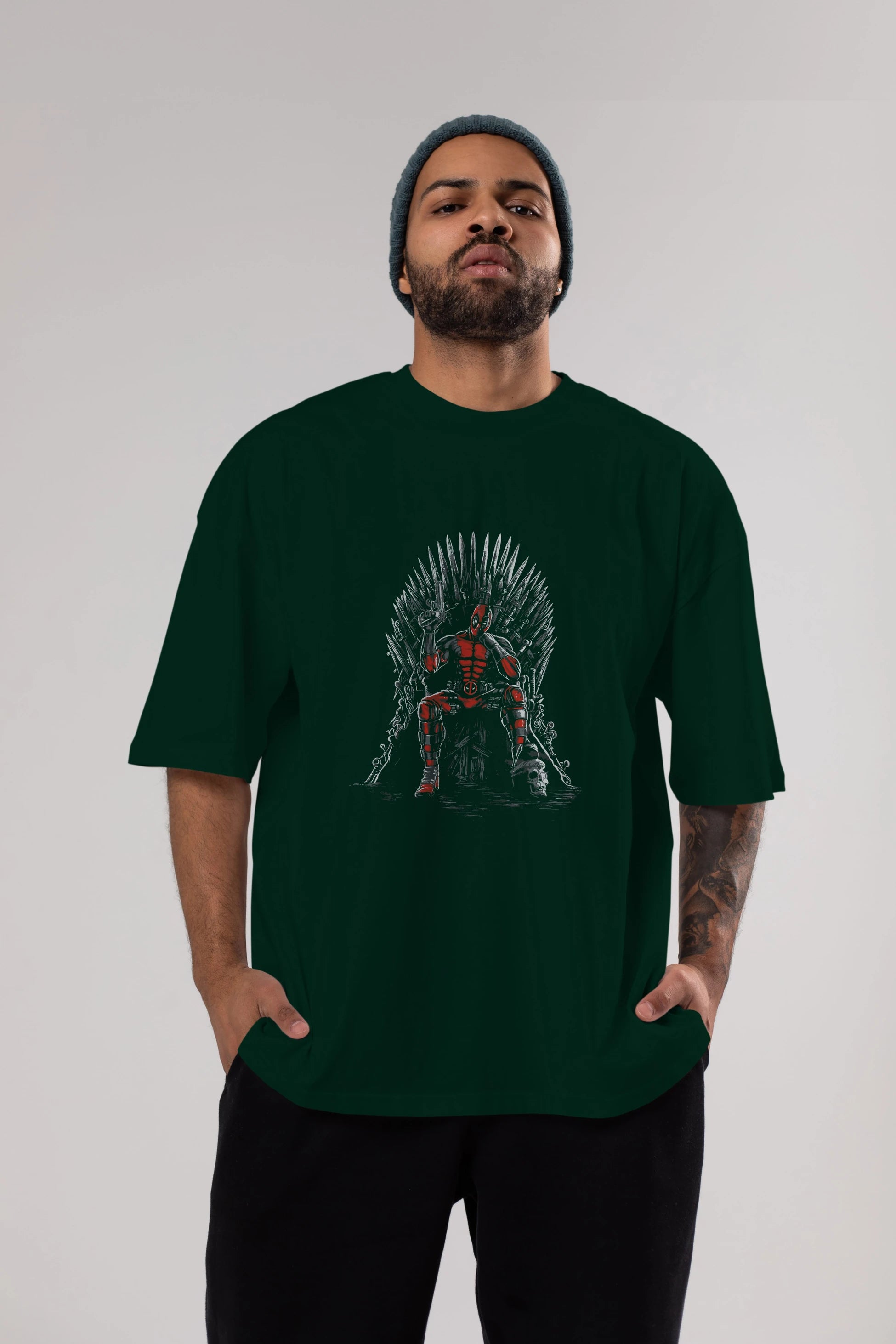 Deadpool (6) Ön Baskılı Oversize t-shirt Erkek Kadın Unisex %100 Pamuk Bisiklet Yaka tişort