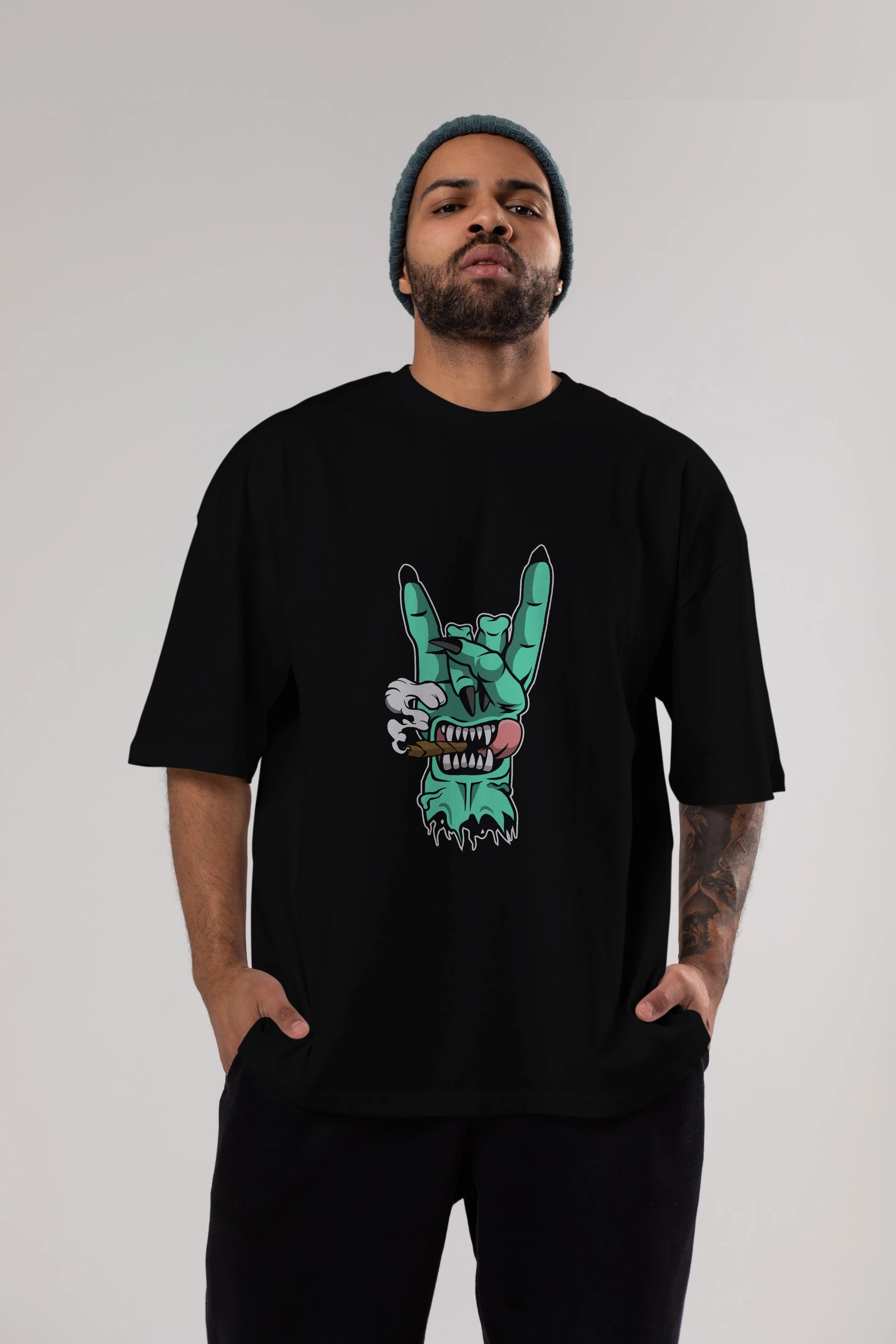 Metal Sign Ön Baskılı Oversize t-shirt Erkek Kadın Unisex %100 Pamuk tişort