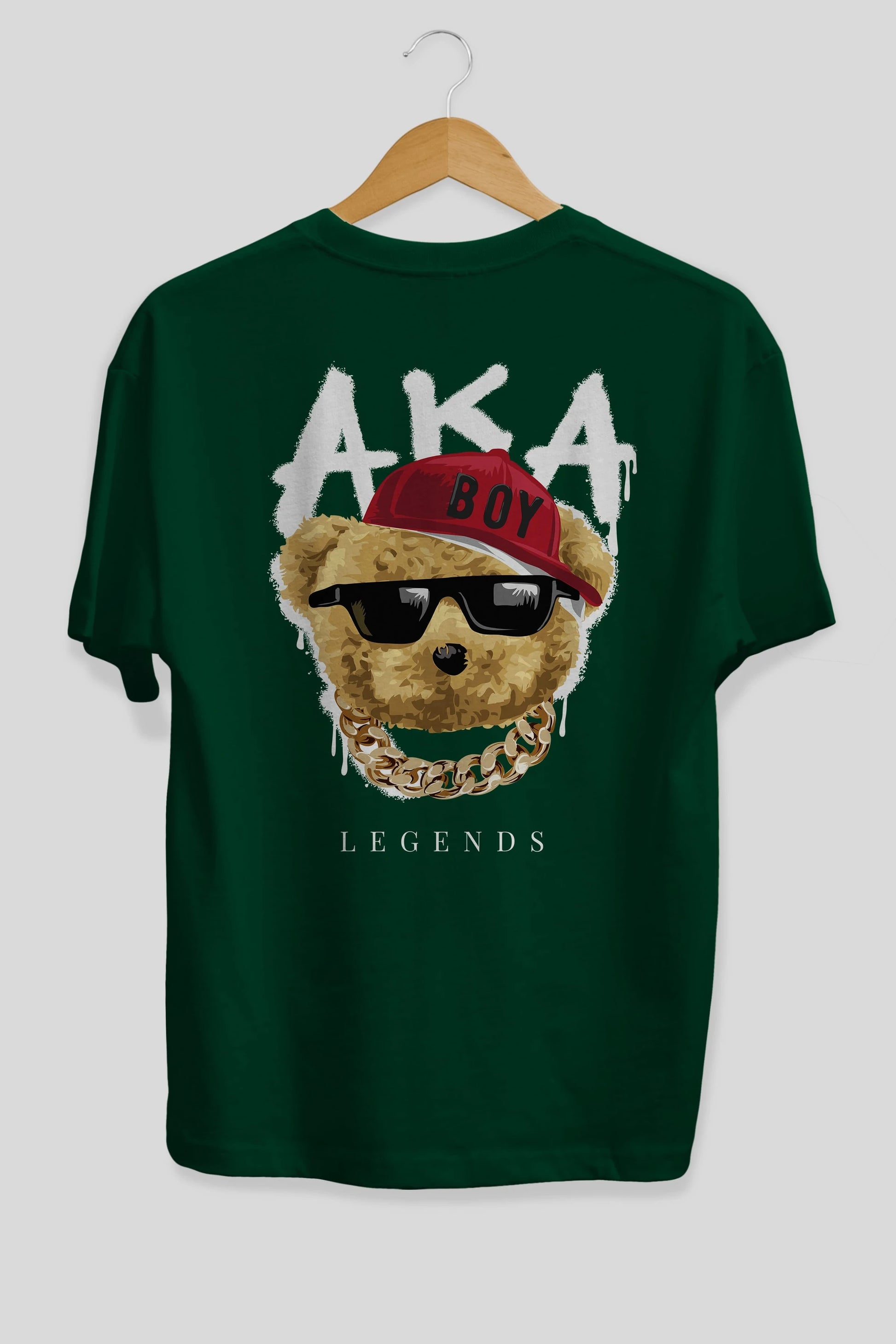 Teddy Bear Legends Arka Baskılı Oversize t-shirt Erkek Kadın Unisex %100 Pamuk