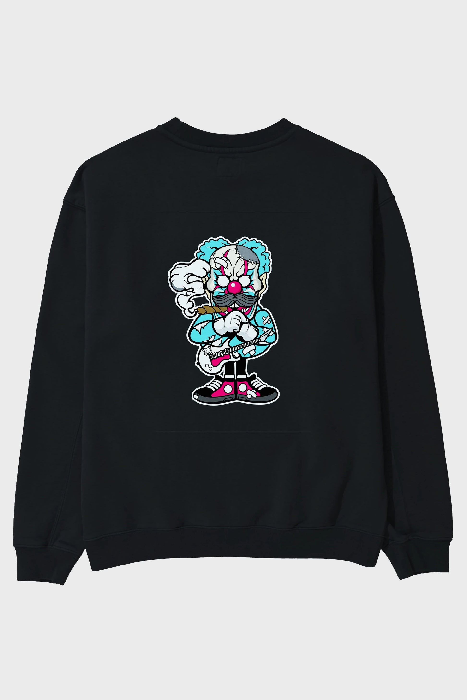 Clown Monster Arka Baskılı Oversize Sweatshirt Erkek Kadın Unisex