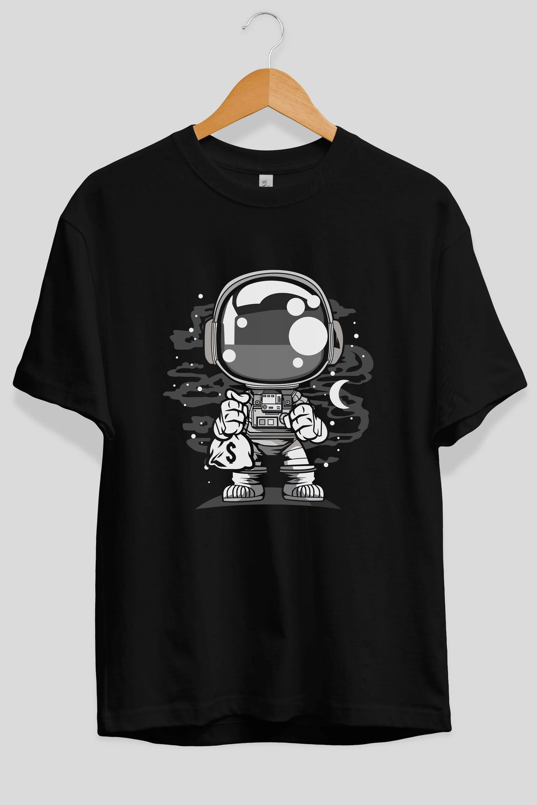 Astronaut Chibi Ön Baskılı Oversize t-shirt Erkek Kadın Unisex