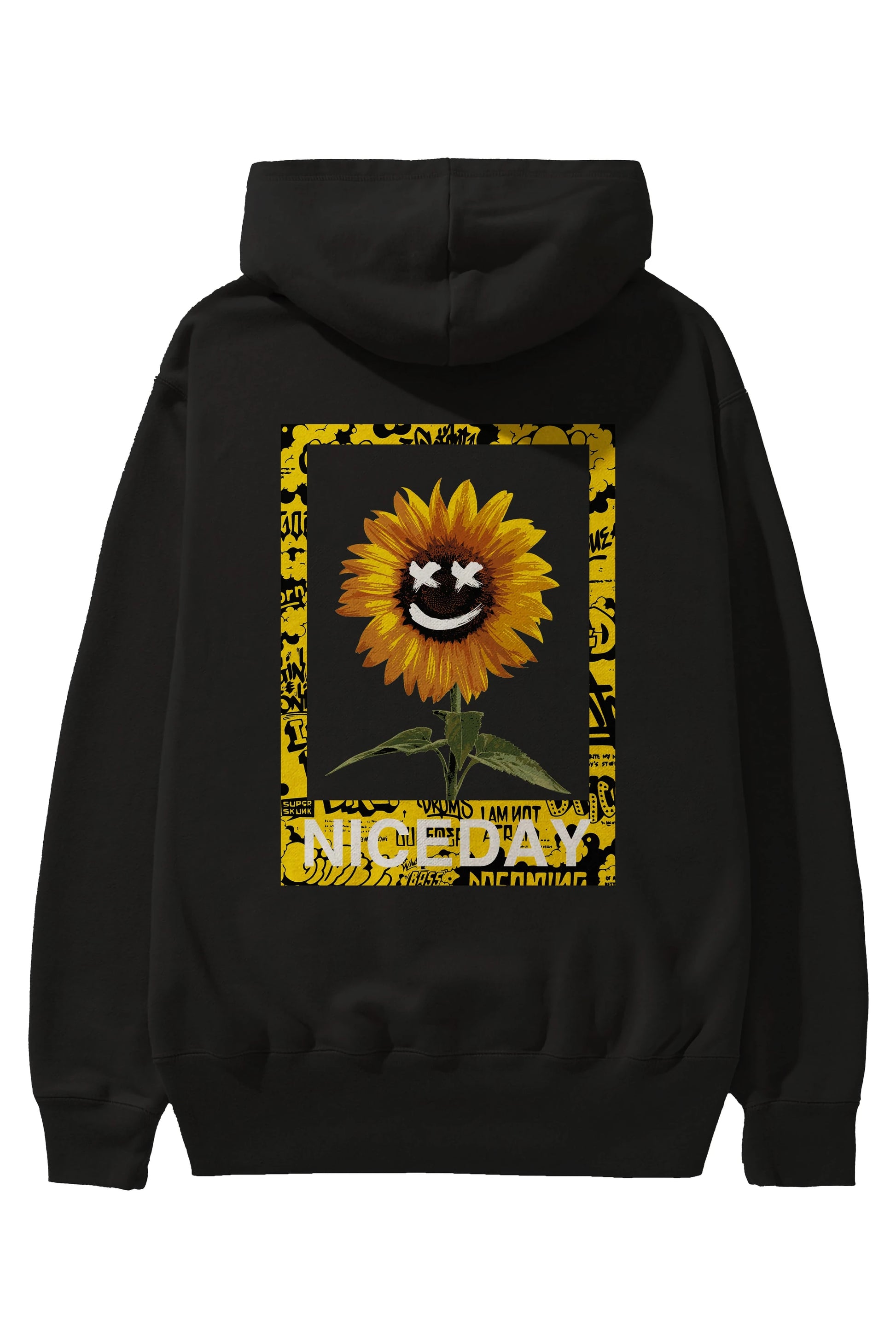 Niceday Streewear Arka Baskılı Hoodie Oversize Kapüşonlu Sweatshirt Erkek Kadın Unisex